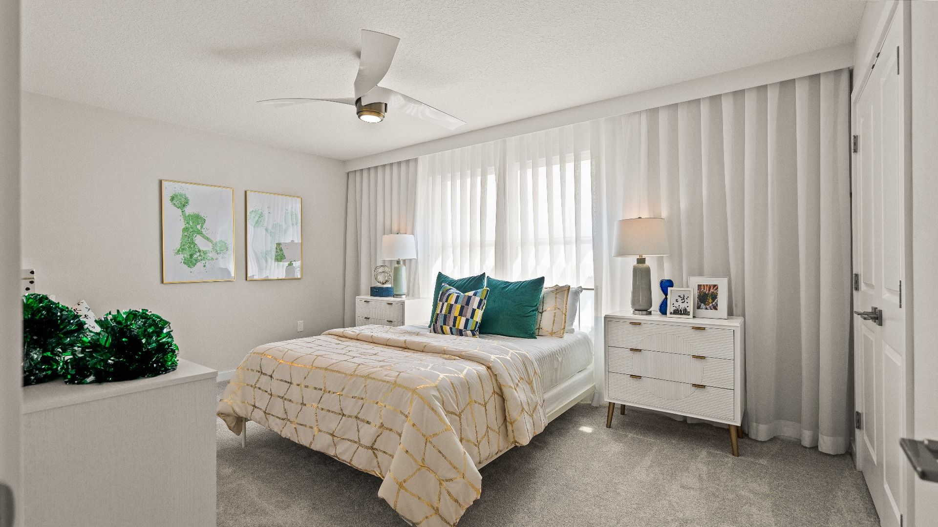 Secondary Bedroom in the Model Highbourne by DRB Homes in Hamilton Bluff located in Haines City, FL.