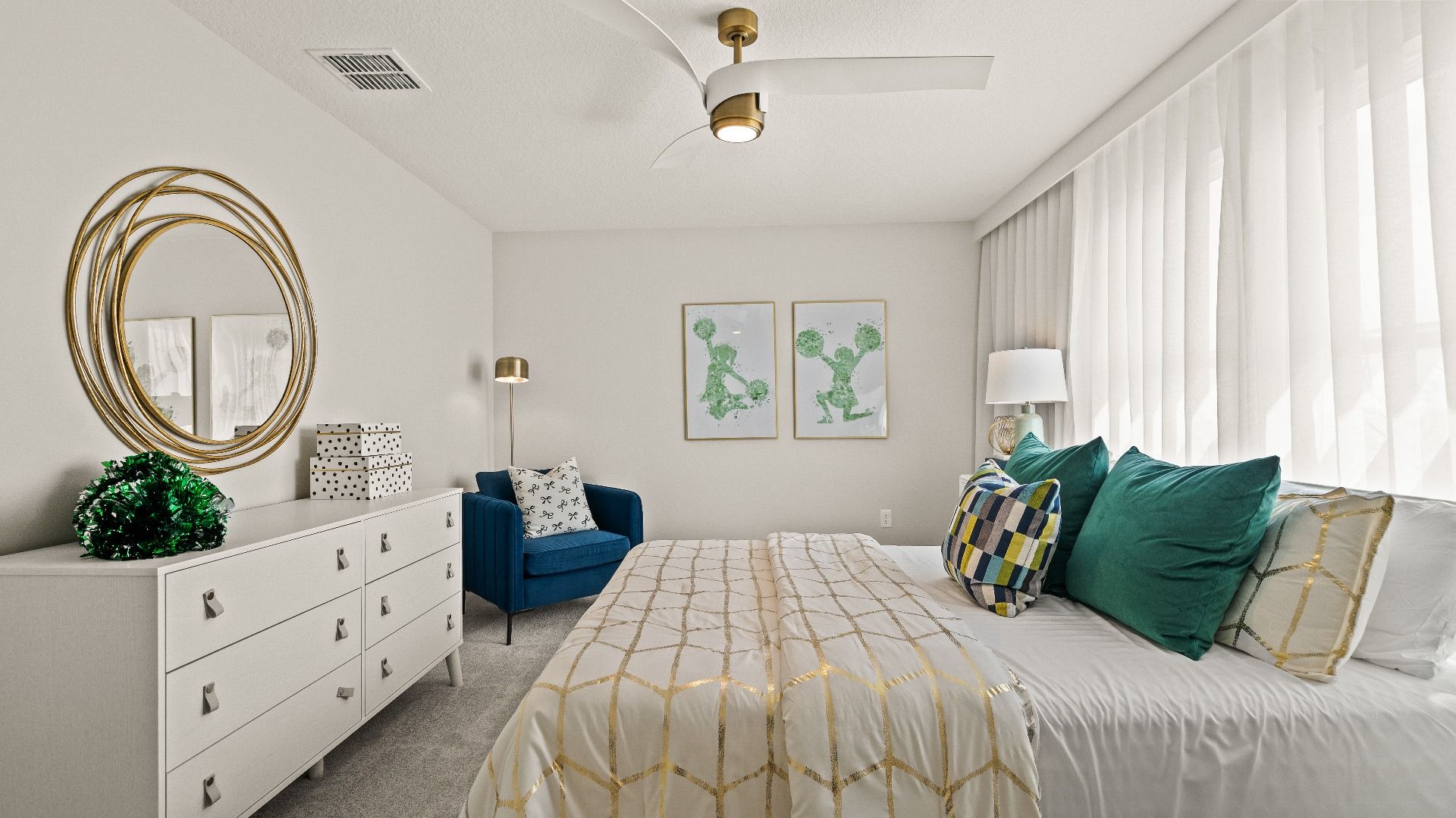 Secondary Bedroom in the Model Highbourne by DRB Homes in Hamilton Bluff located in Haines City, FL.