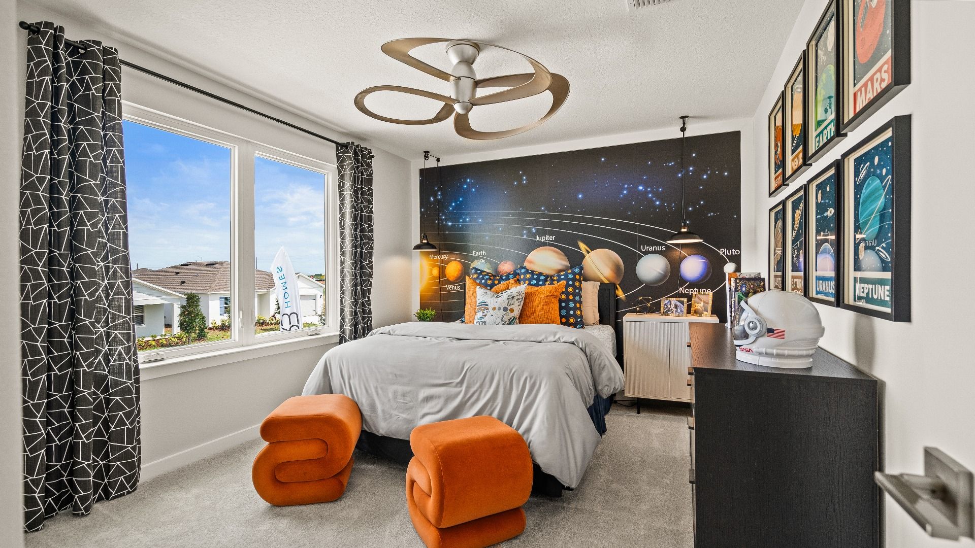 Third Bedroom in the Model Highbourne by DRB Homes in Hamilton Bluff located in Haines City, FL.