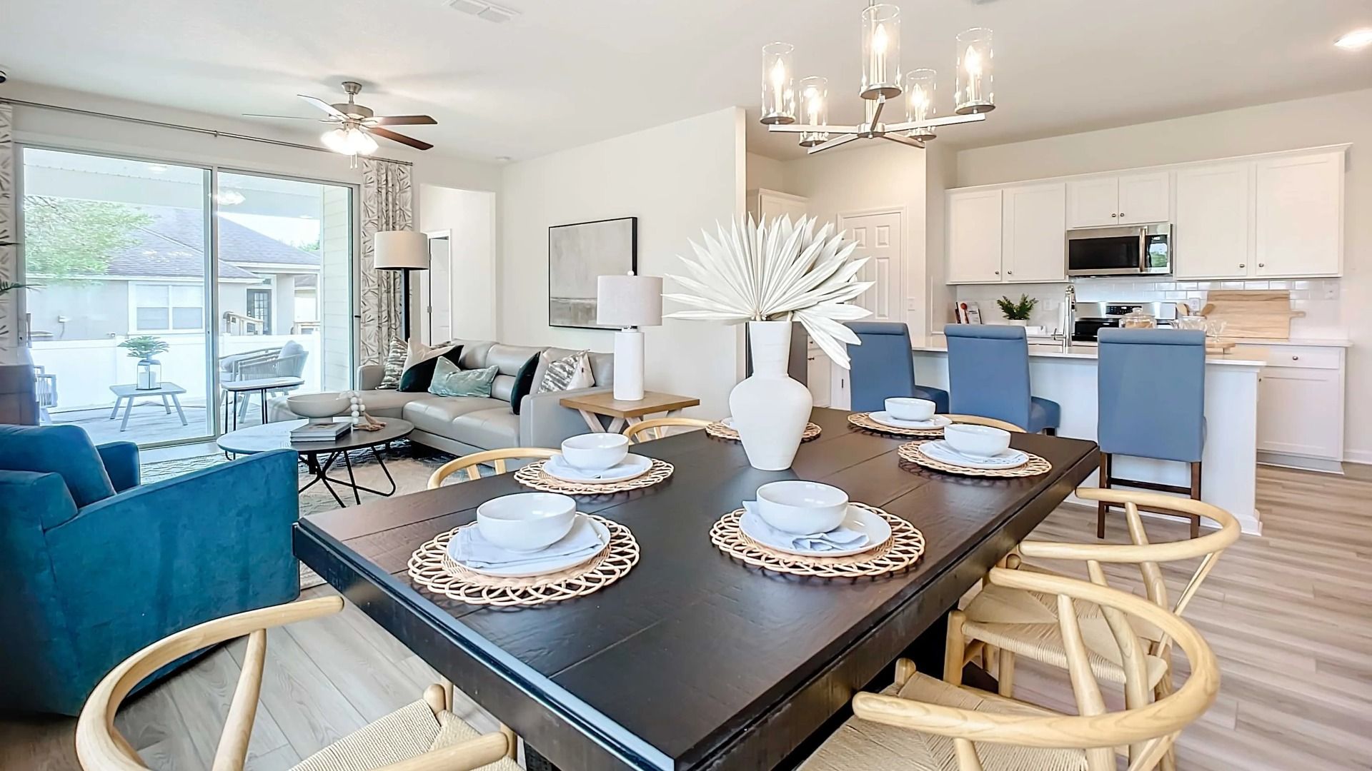 Luxurious open floor plan with sleek finishes and abundant natural light in Panther Creek, Jacksonville.