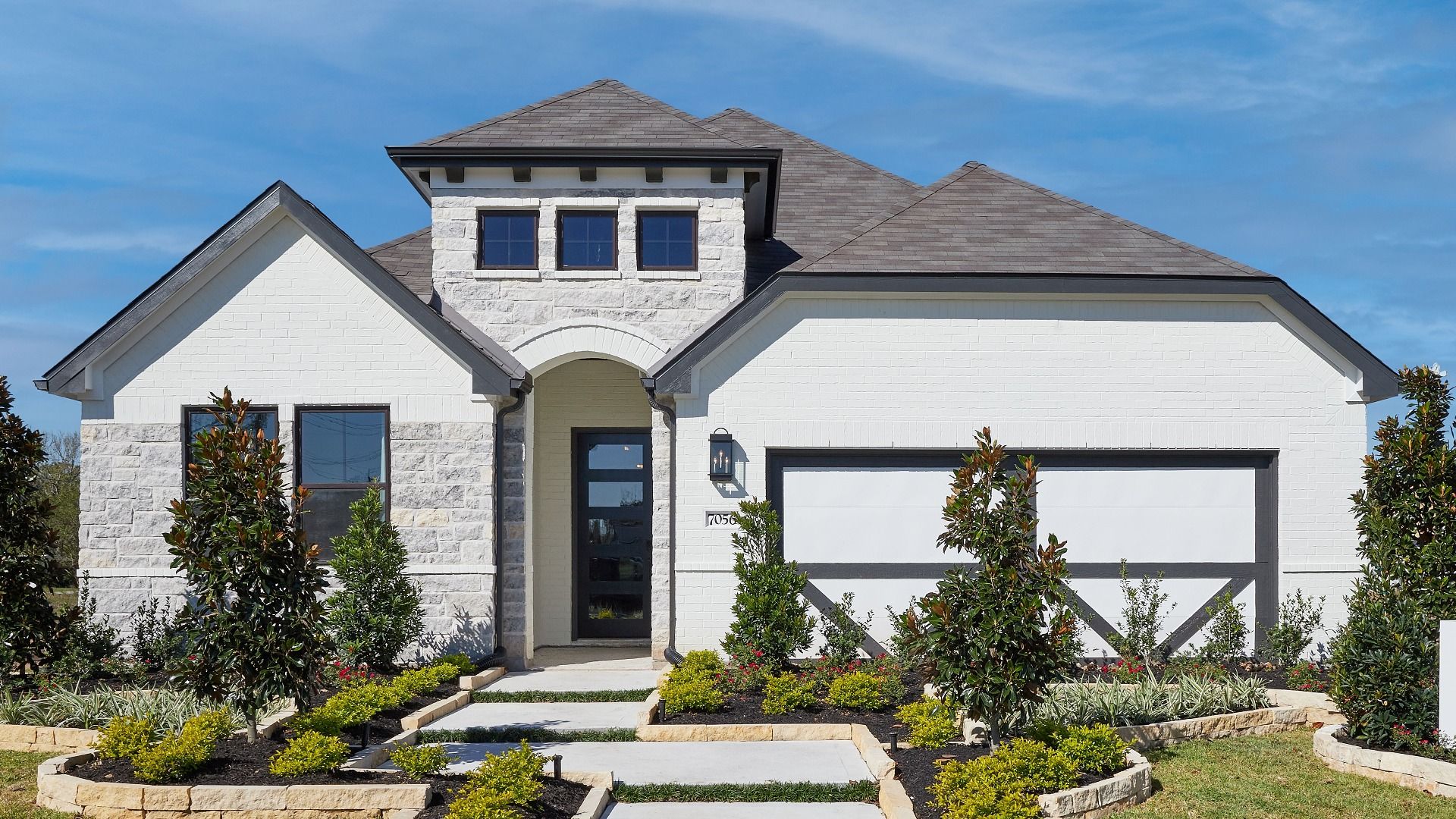 Modern Stone Exterior of Oleander Plan
