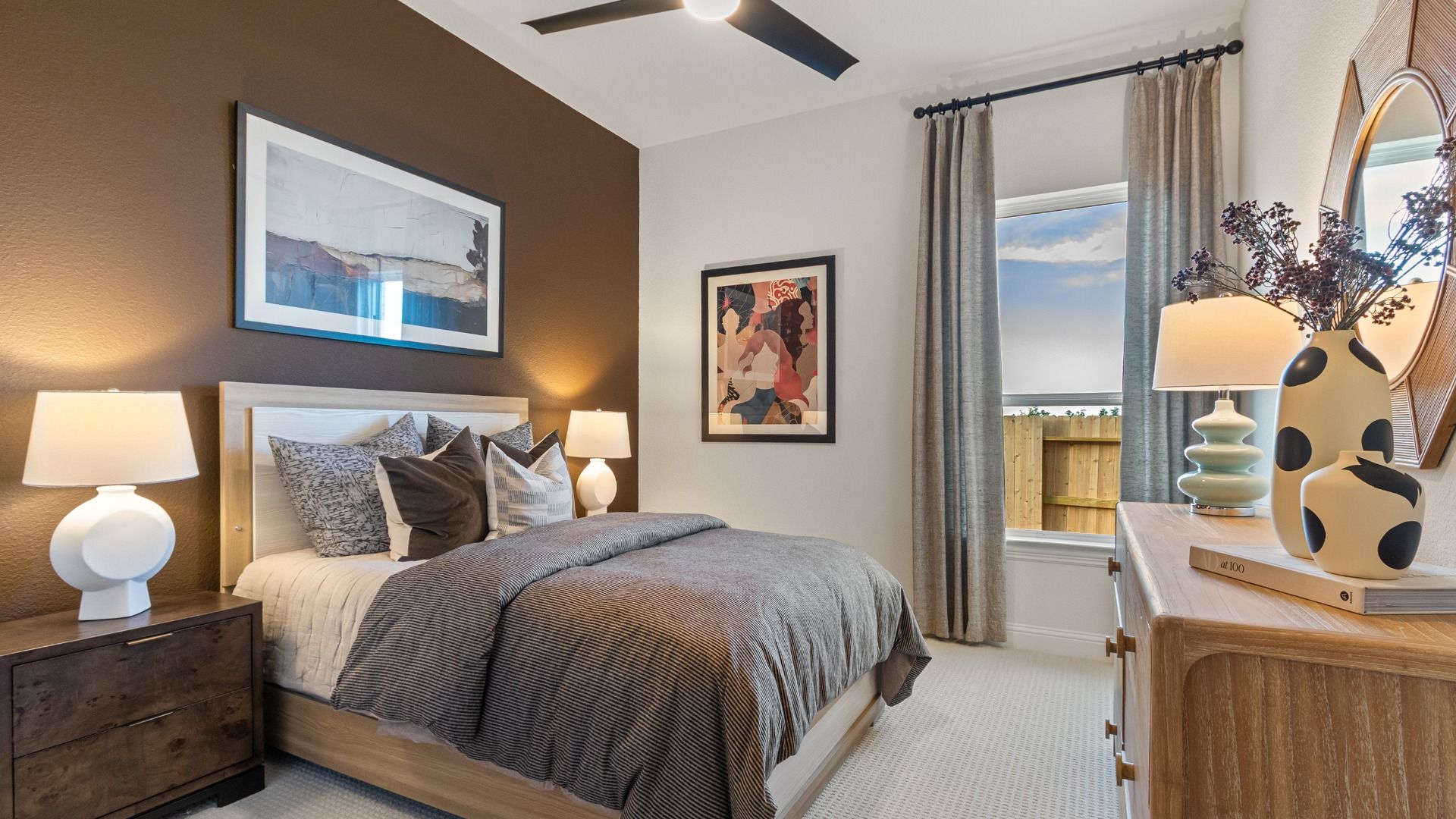 Inviting guest bedroom provides a comfortable retreat for family and friends in Sundance Cove.