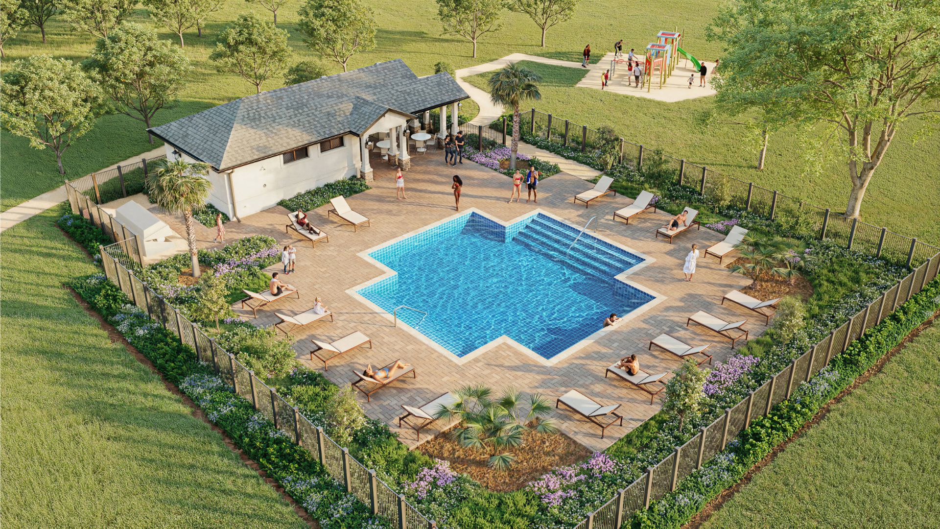 Twin Oaks Amenities: Pool, Pavilion and Playground