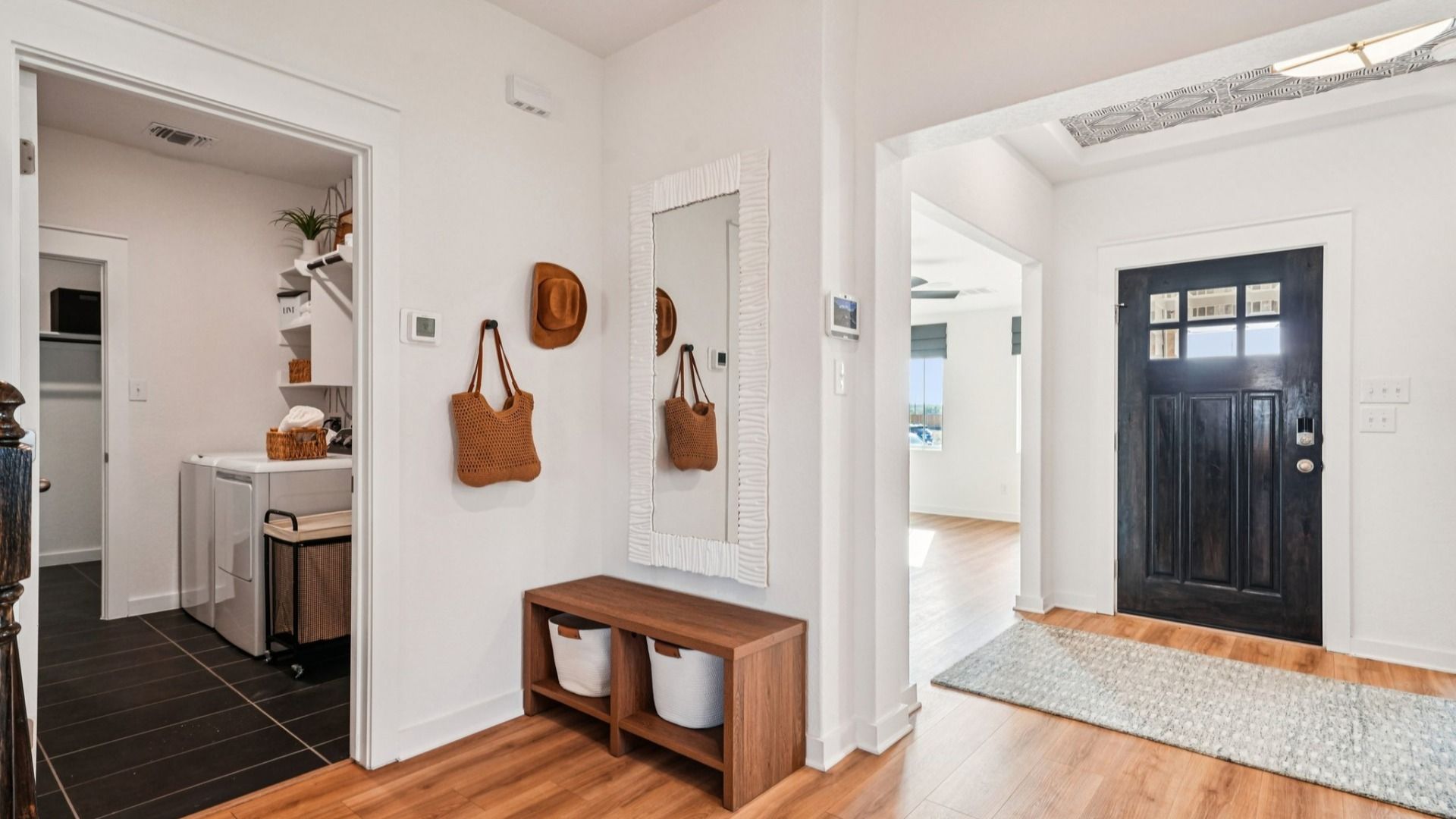Entryway and Laundry Room Area