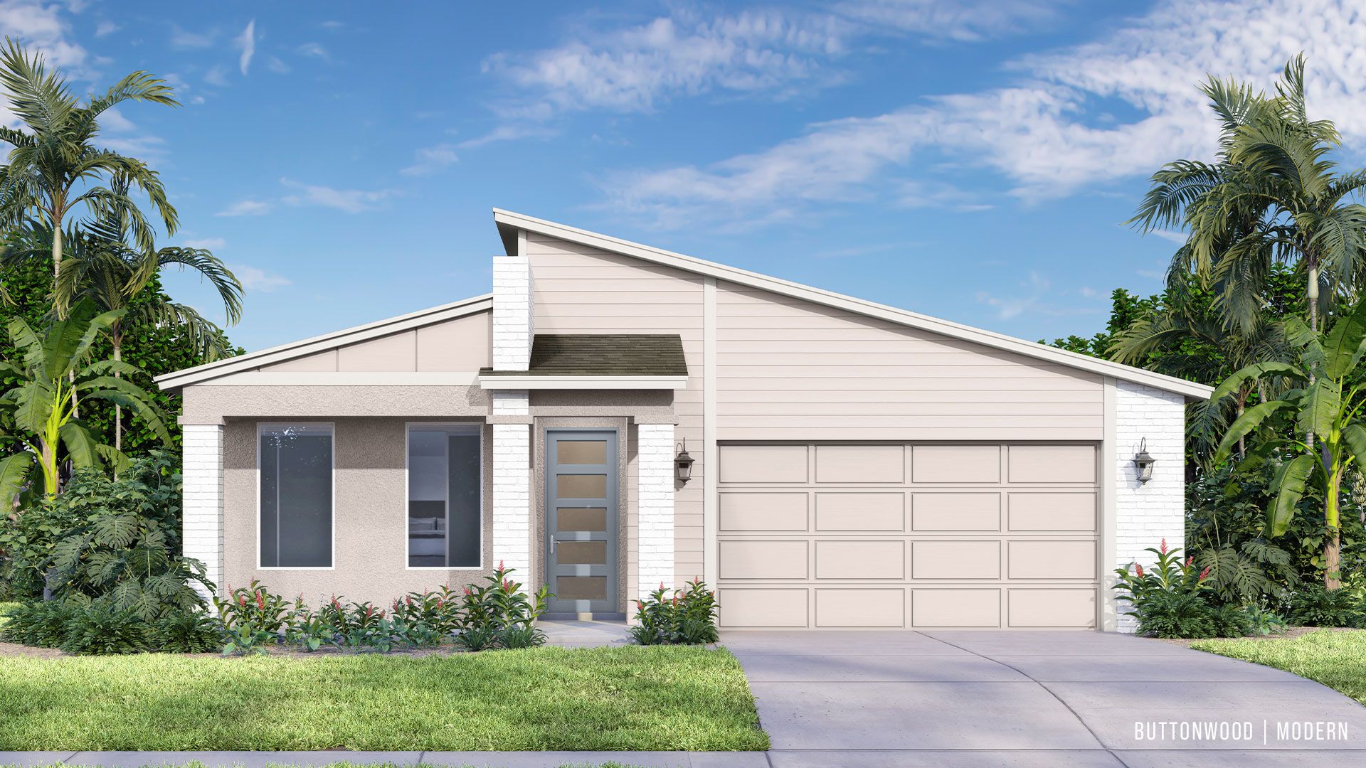 Buttonwood floorplan in the modern elevation by DRB Homes at Lakeside at Satilla in Saint Cloud, FL