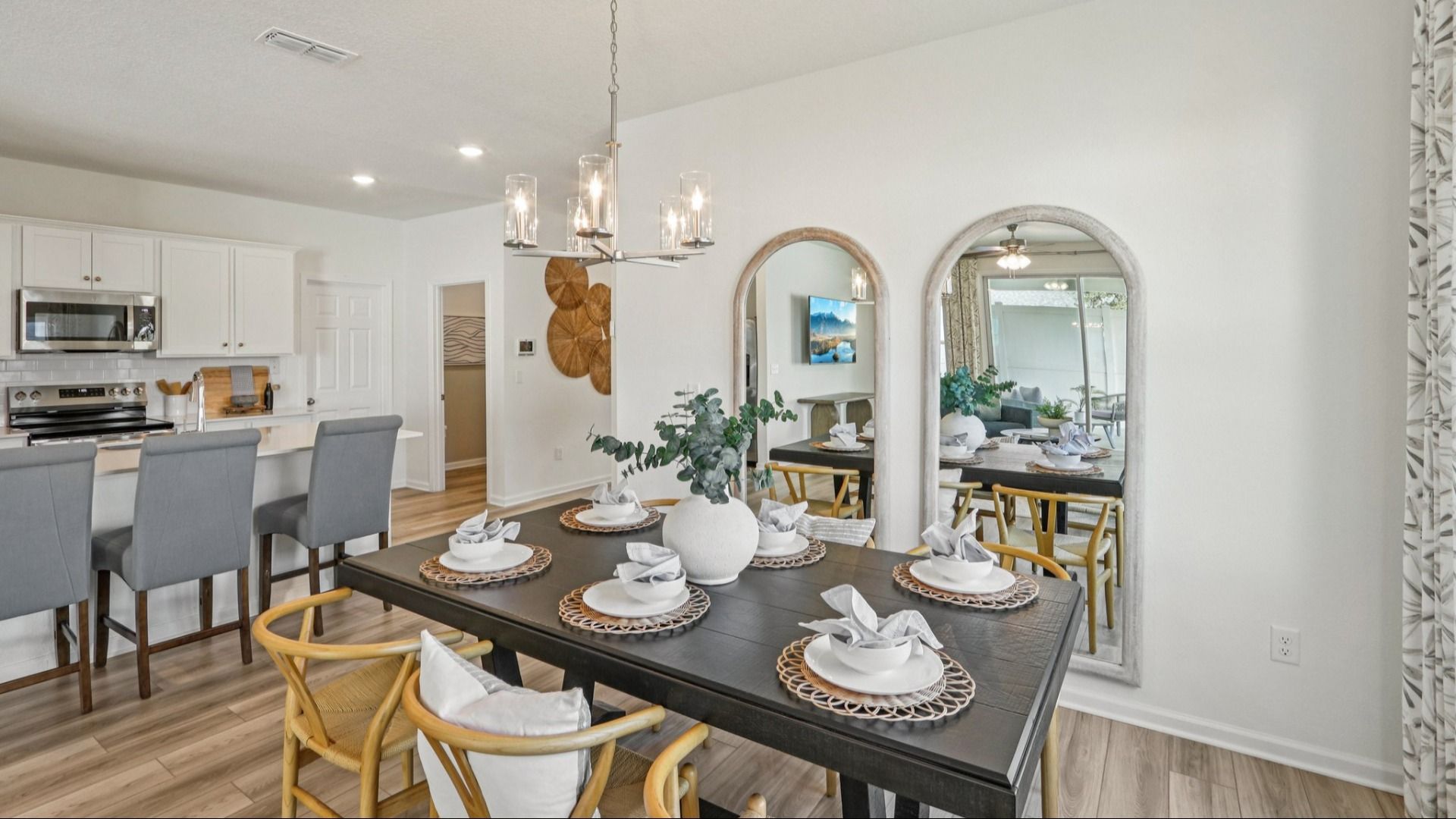 Luxurious open floor plan with sleek finishes and abundant natural light in Panther Creek, Jacksonville.