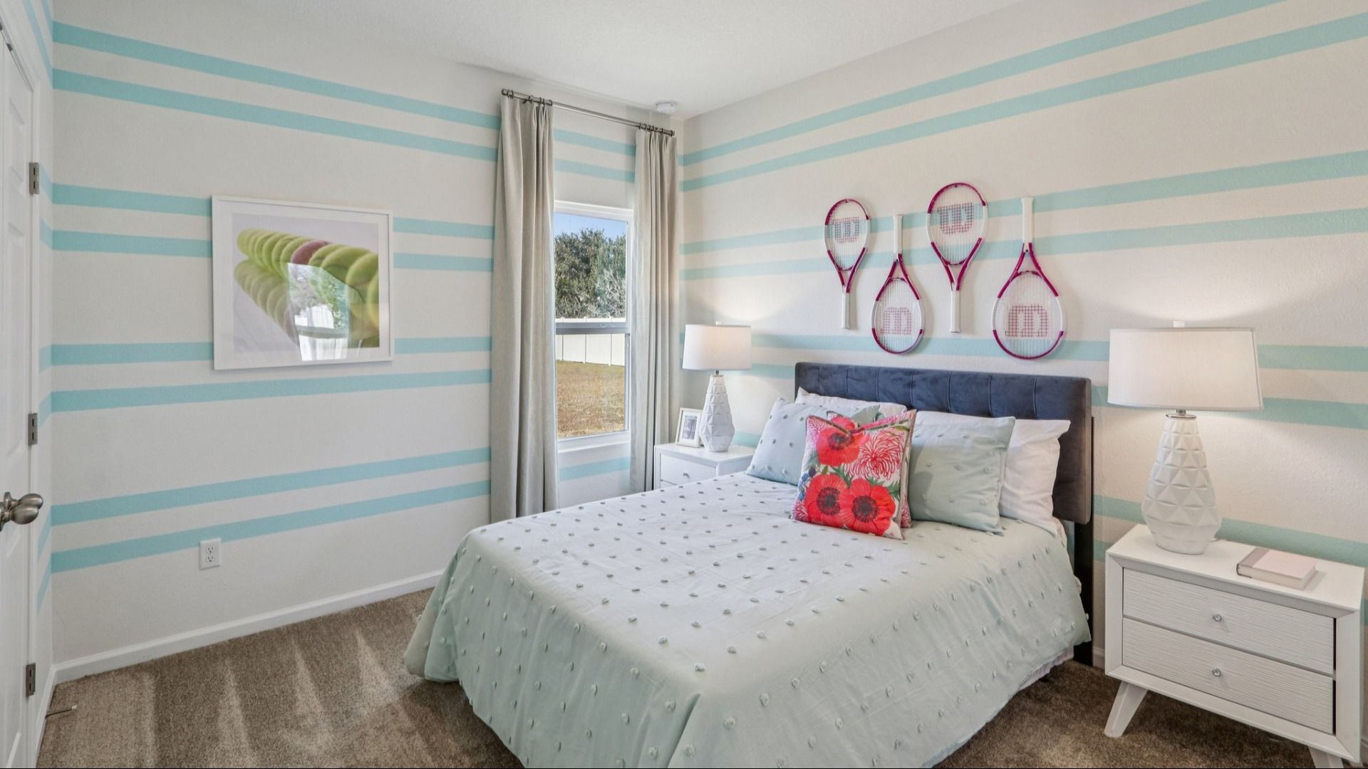 Experience elegant design with surf-inspired decor and plush textiles in Panther Creek's exclusive setting.