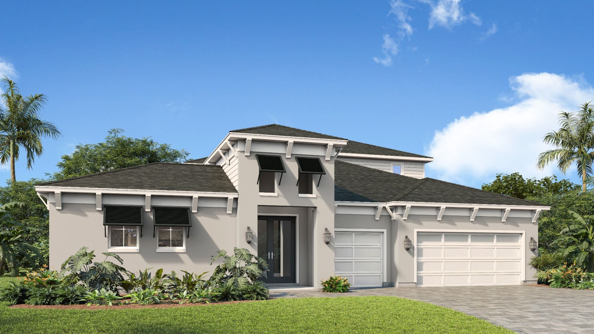 Grand Courtyard - Biscayne Landing at Seaire: Parrish, Florida - DRB Homes