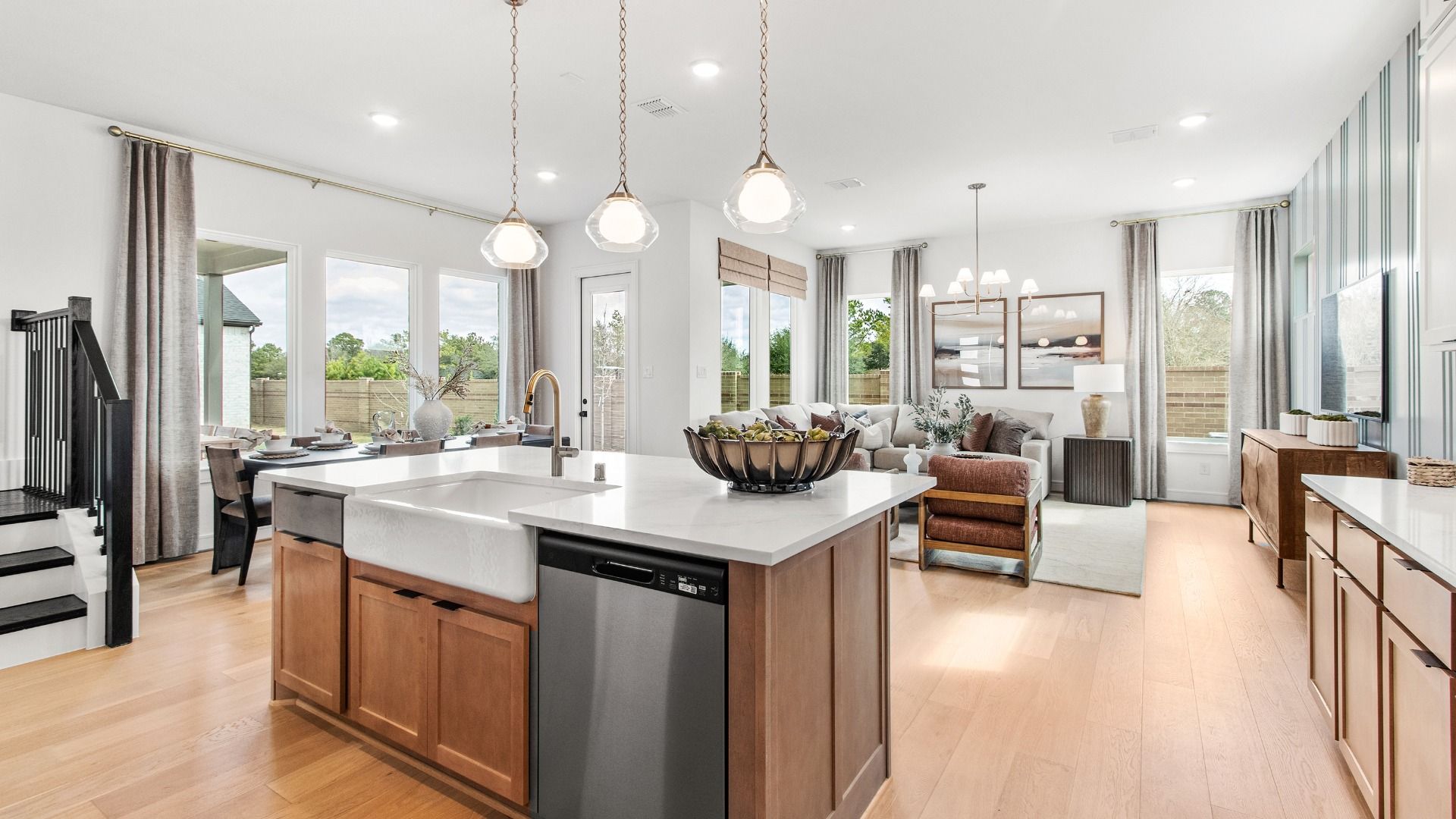 This home in Bridgeland Central features a seamless open floor plan for modern living.