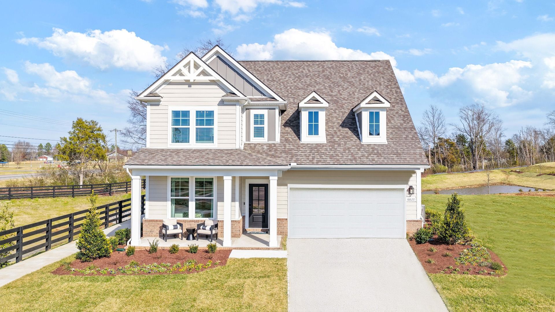 Exterior of Wynwood Plan Home built at Riley Farms in Rockvale, TN