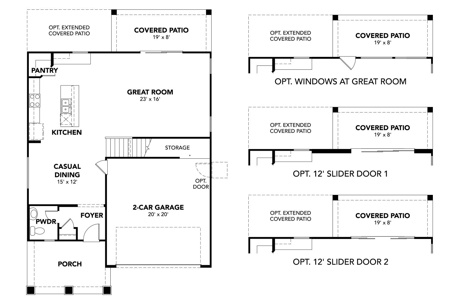 Explore luxury residential architecture with a modern single-family home floor plan–4 beds, 2.5 baths.