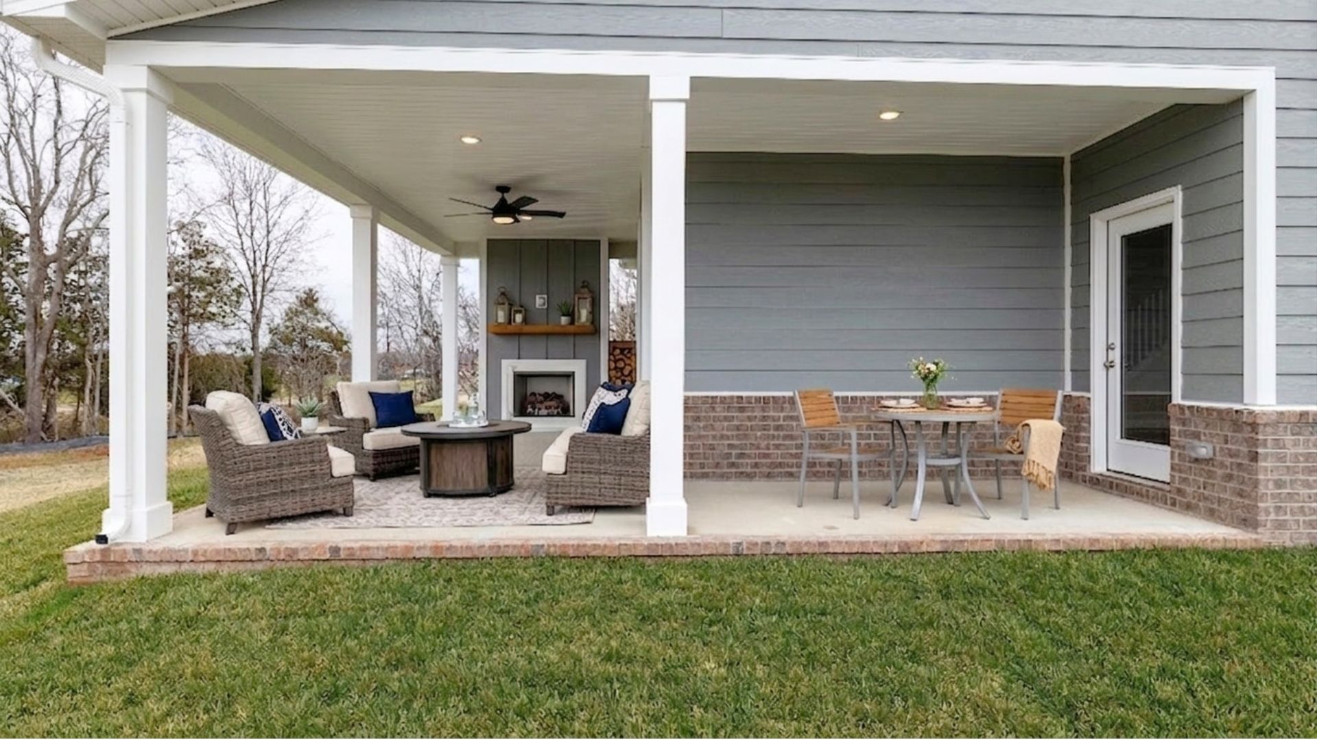 Virtually staged rear covered patio perfect for outdoor living