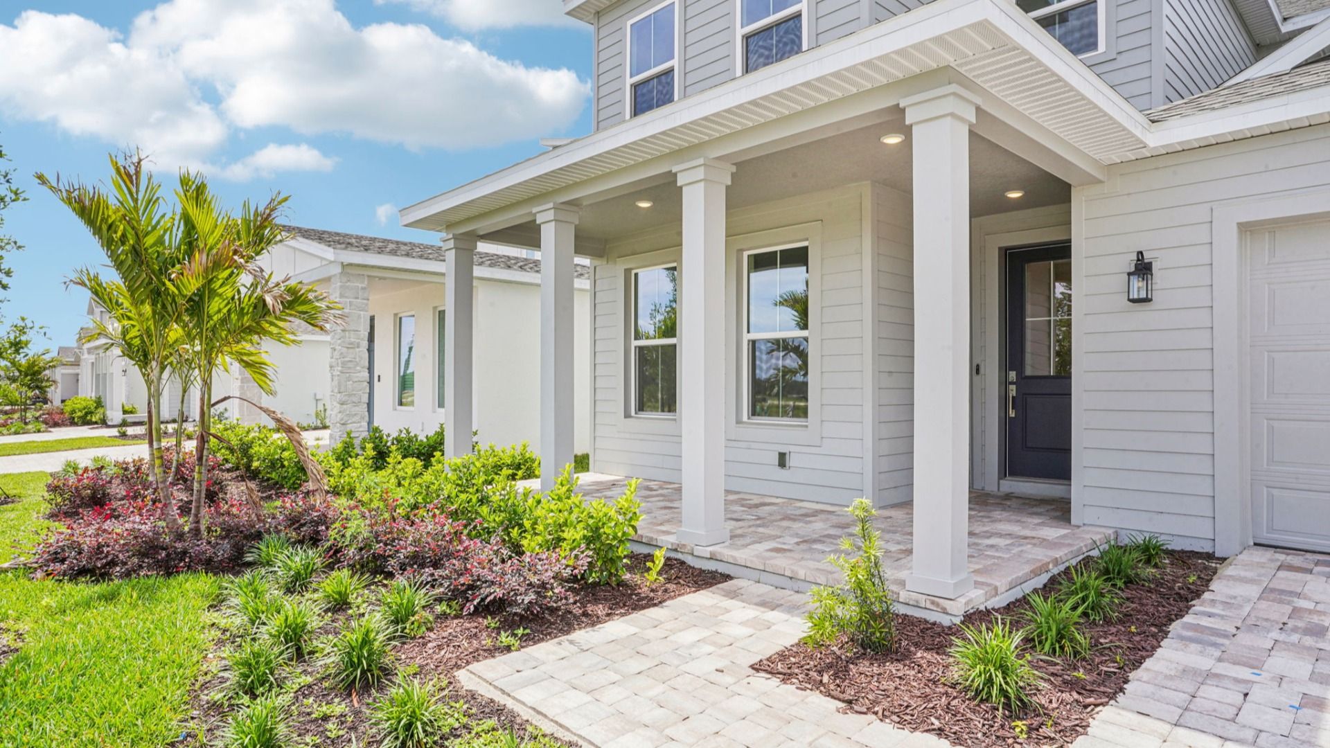 Plumeria Floor Plan Front Exterior Elevation featuring a spacious front by DRB Homes in Trailside located in Mount Dora, FL