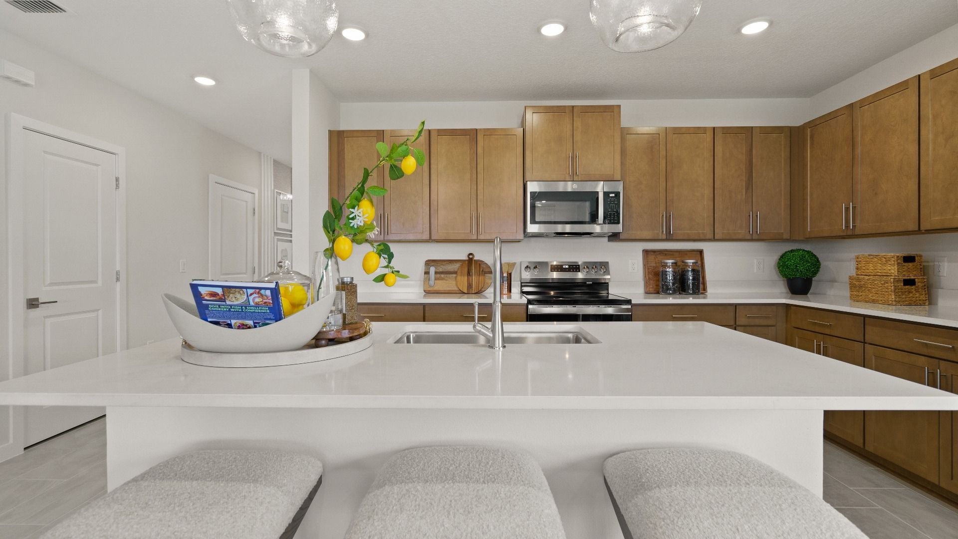Castaway Kitchen and Dining Area, new home plan available at Liberty Trace in Haines City, fl