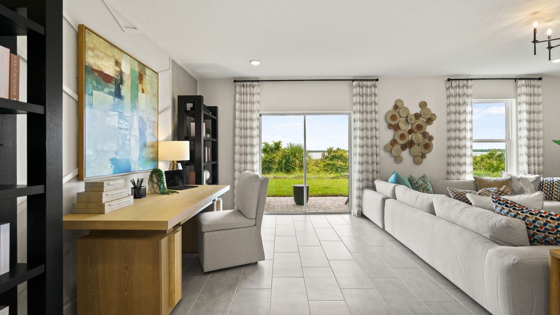 Model Office and Living Area,  new home plan available at Liberty Trace in Haines City, fl