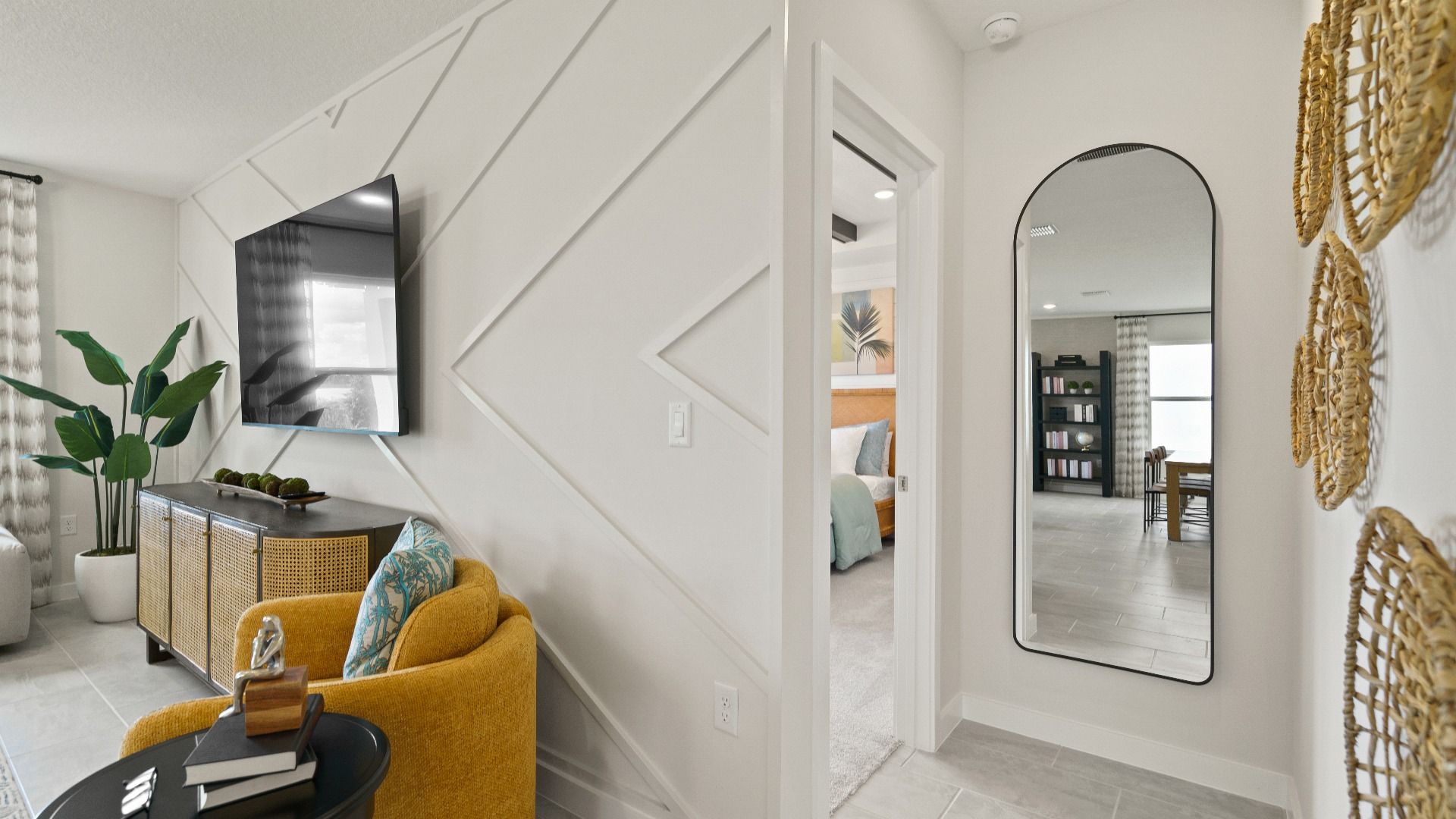 Castaway Model Home Living Area, new home plan available at Liberty Trace in Haines City, fl