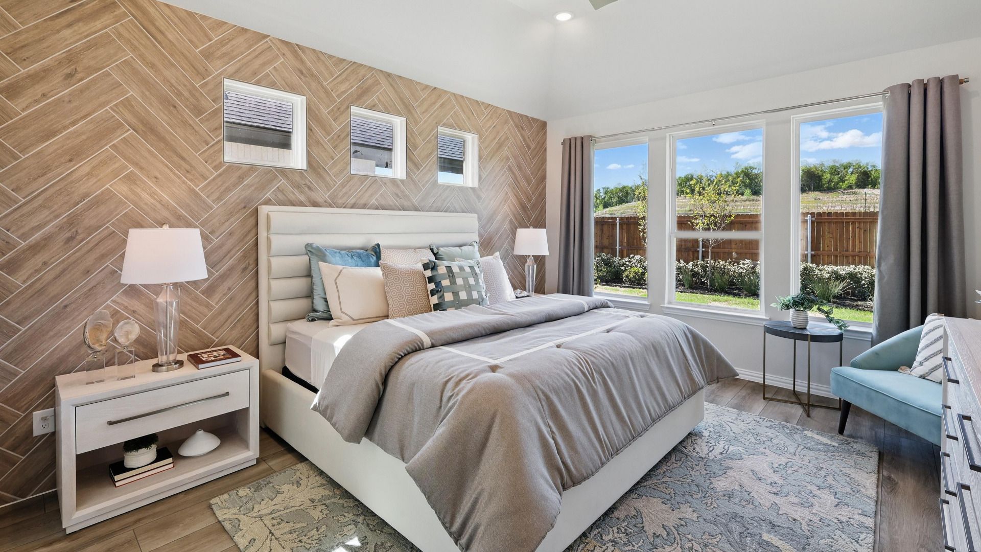 Experience luxury living in a modern single family home showcasing exquisite architectural design choices.