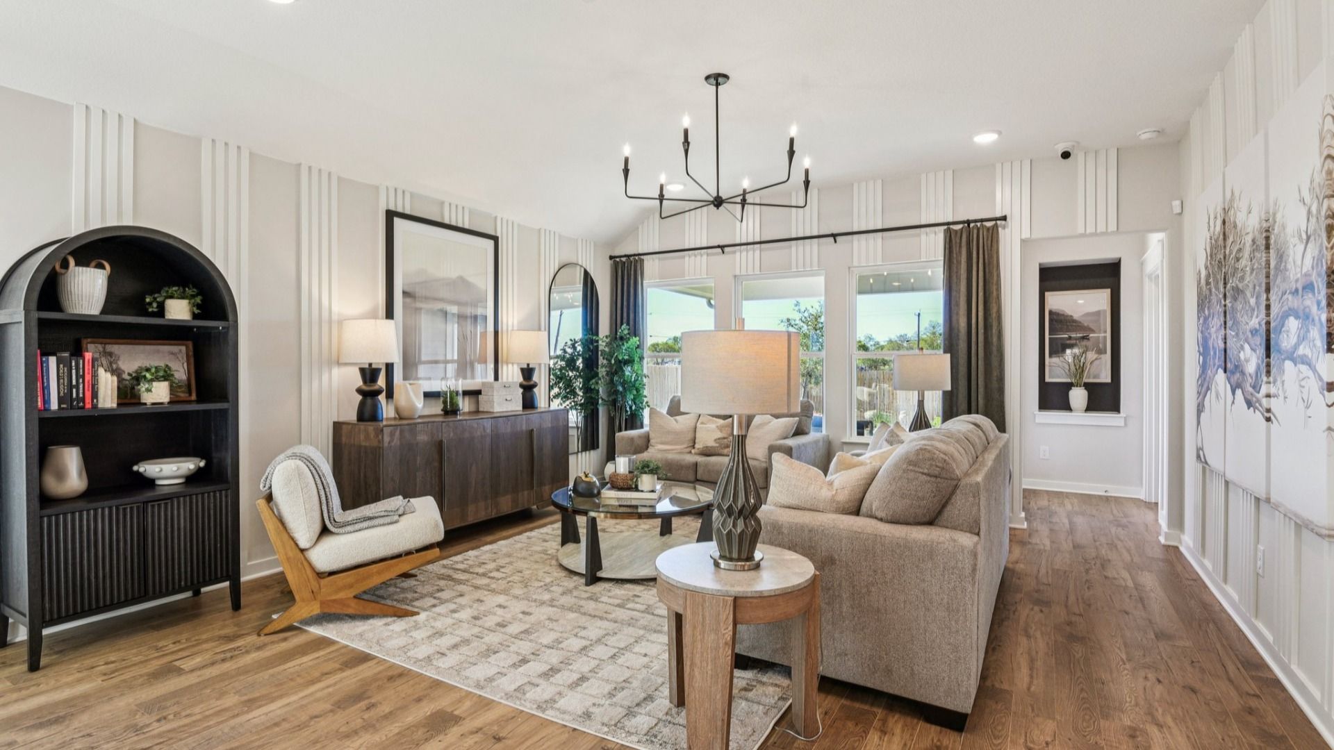 The Great Room is the heart of the home and overlooks the backyard