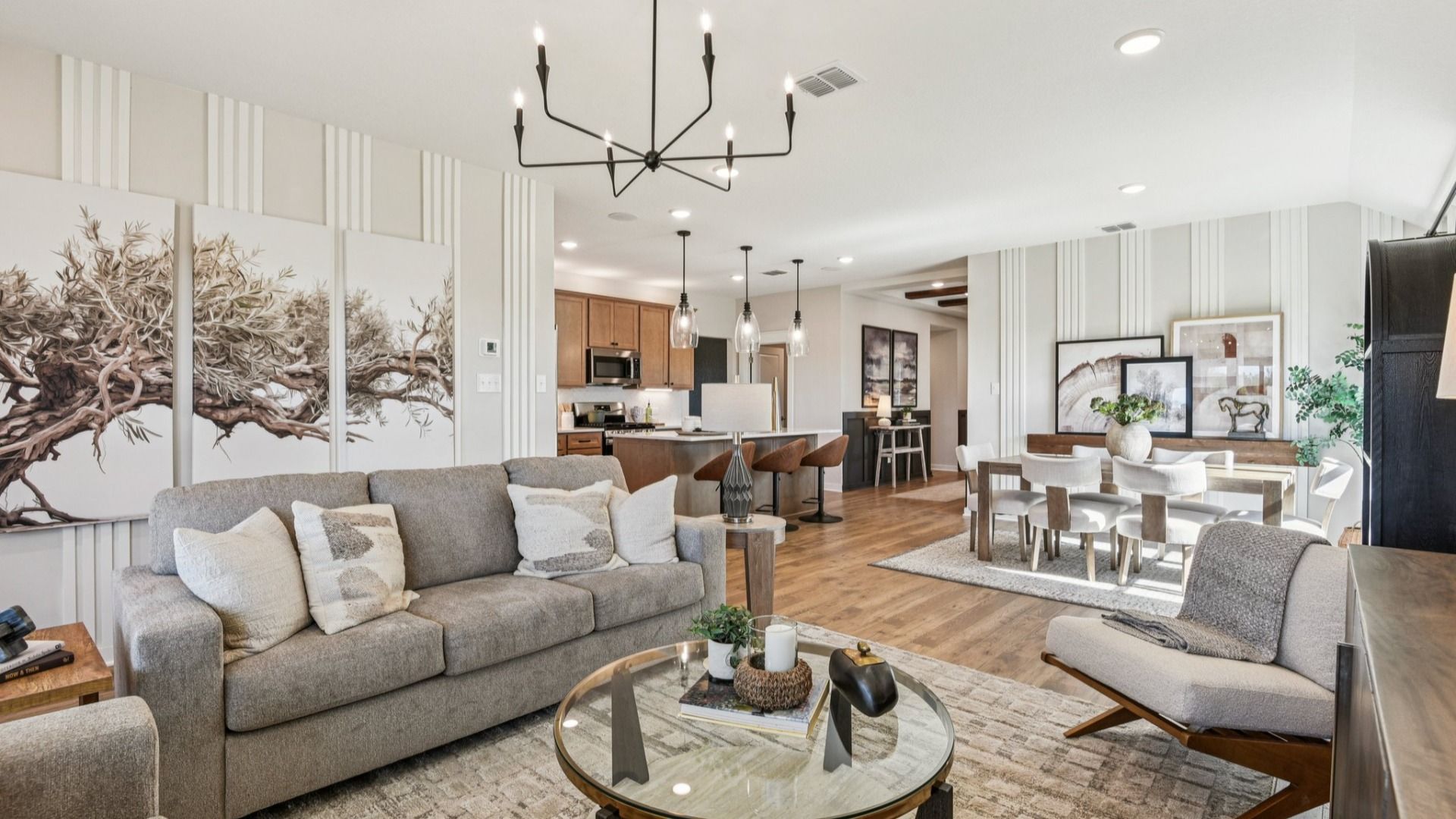 The Great Room is the heart of the home and overlooks the backyard