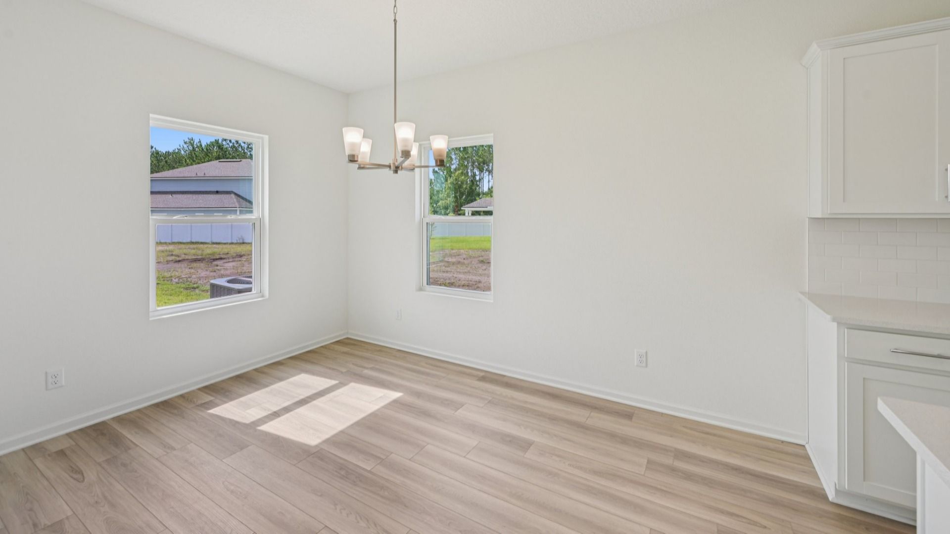 The Fleetwood Floor Plan Dining Area by DRB Homes in Panther Creek New Jacksonville Home Community