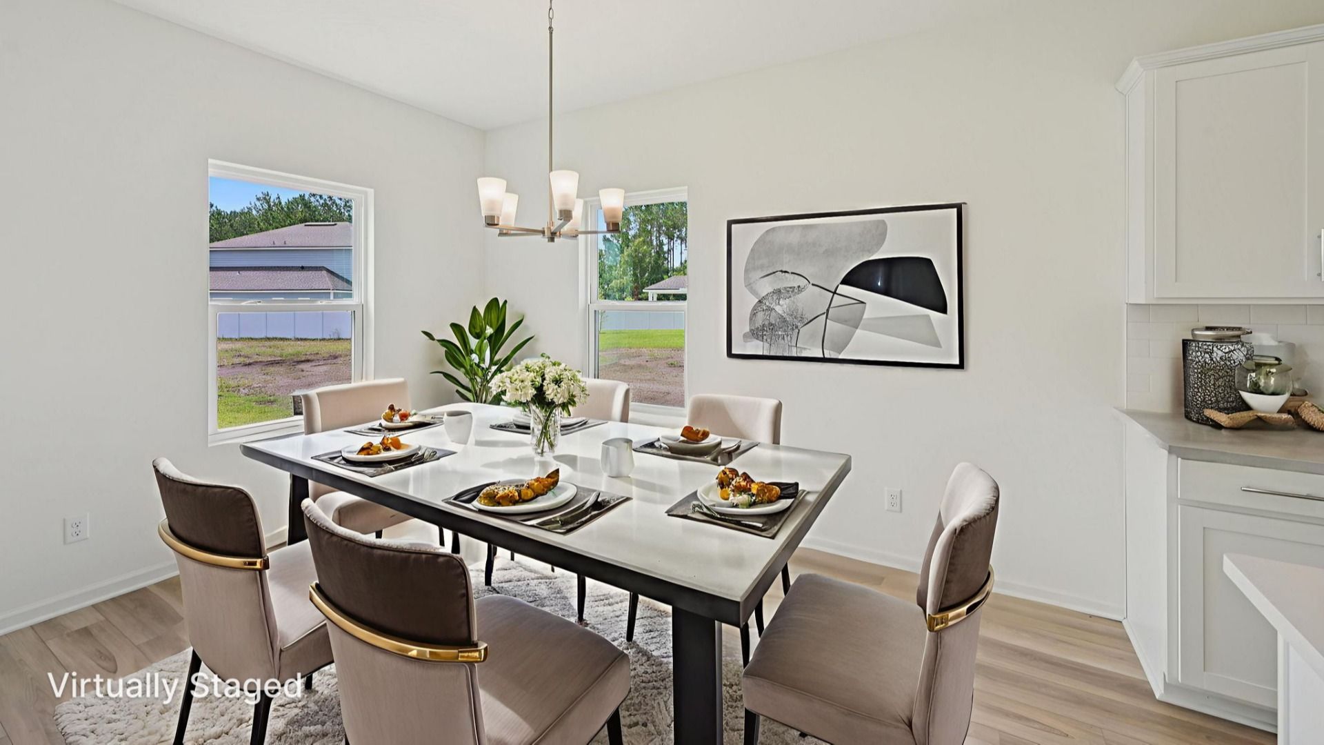 The Fleetwood Floor Plan Dining Area by DRB Homes in Panther Creek New Jacksonville Home Community