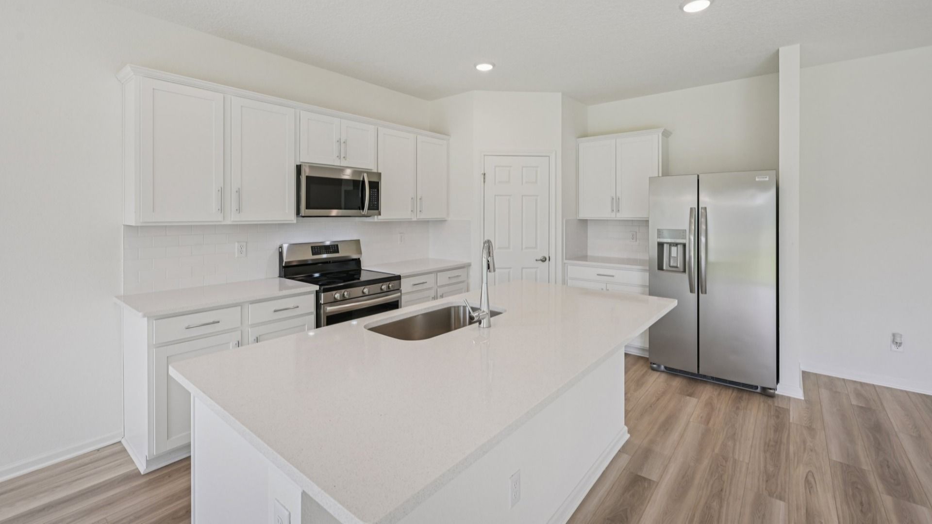 The Fleetwood Floor Plan Kitchen by DRB Homes in Panther Creek New Jacksonville Home Community