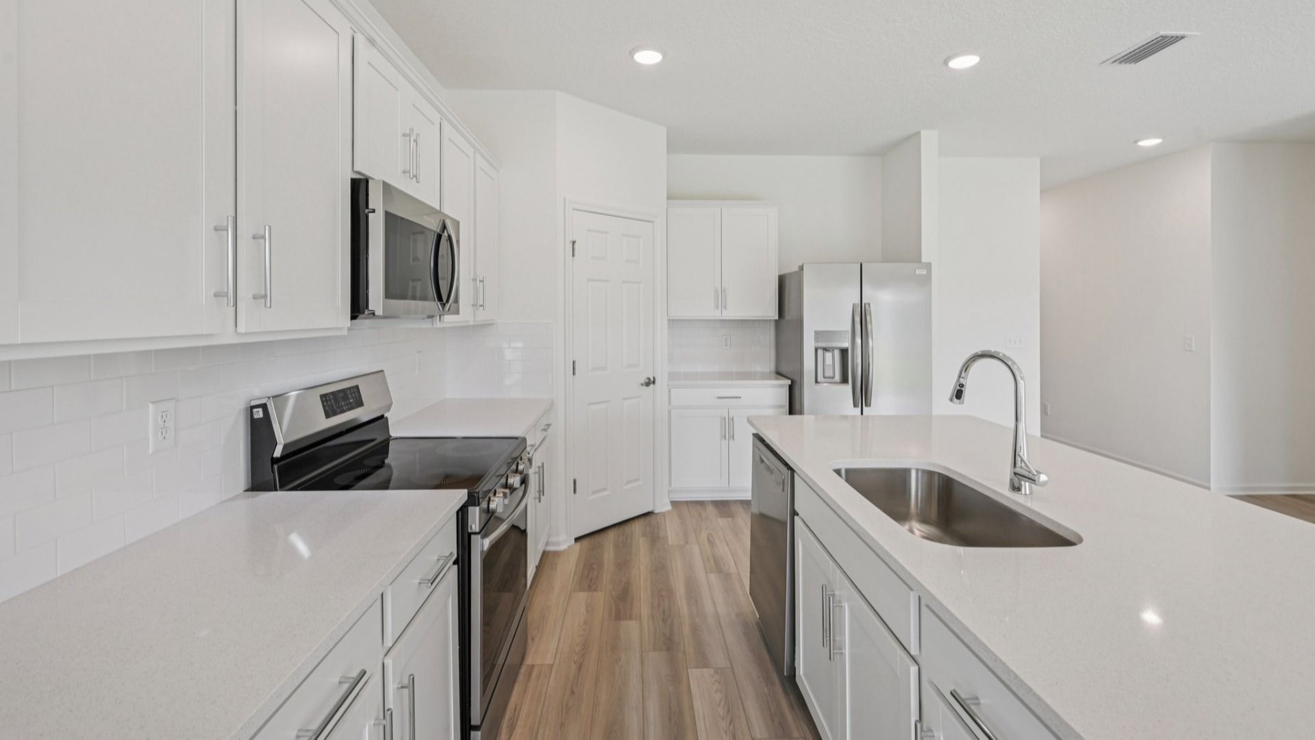 The Fleetwood Floor Plan Kitchen by DRB Homes in Panther Creek New Jacksonville Home Community