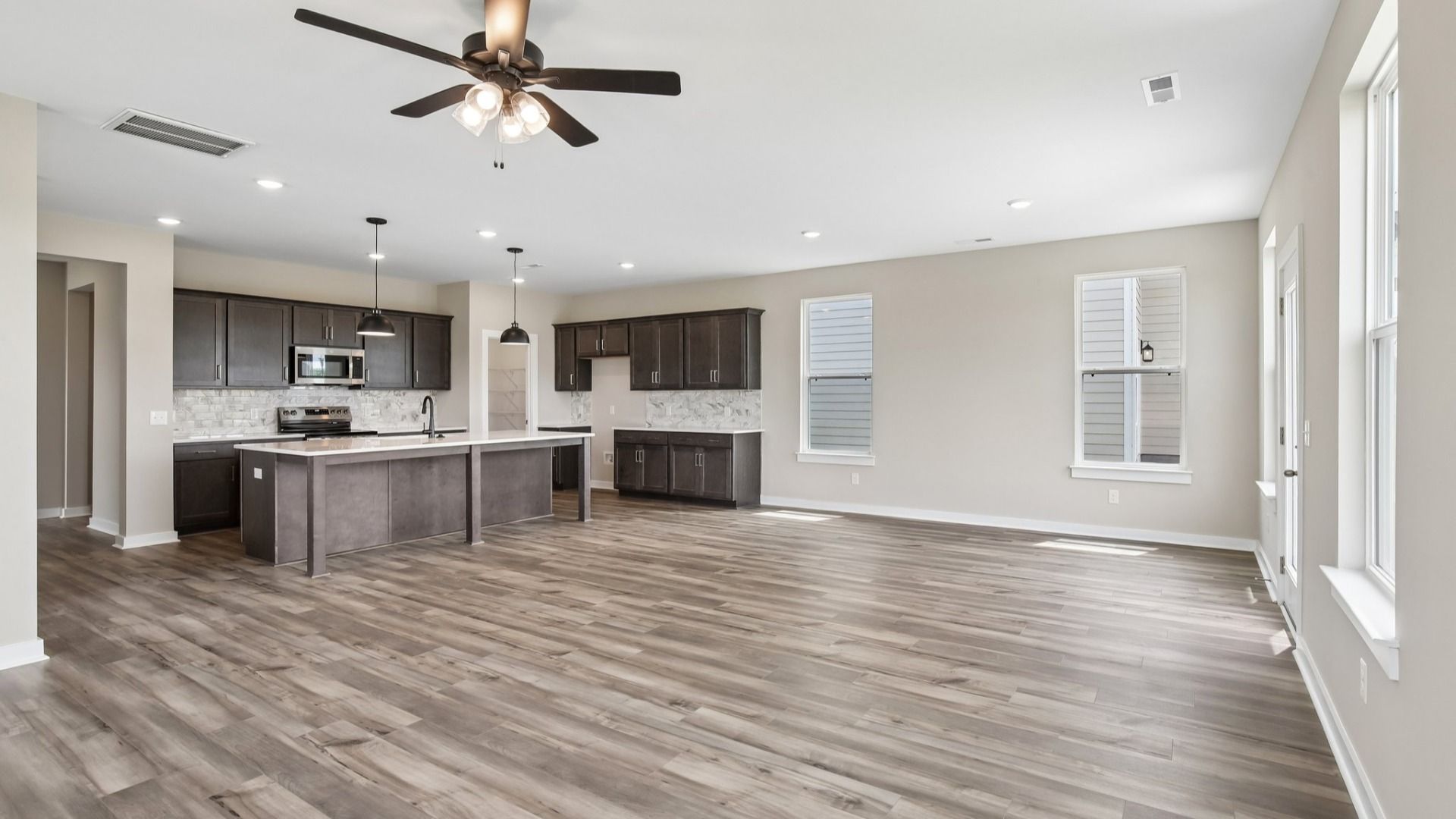 Image of First Floor with hard surface flooring and kitchen