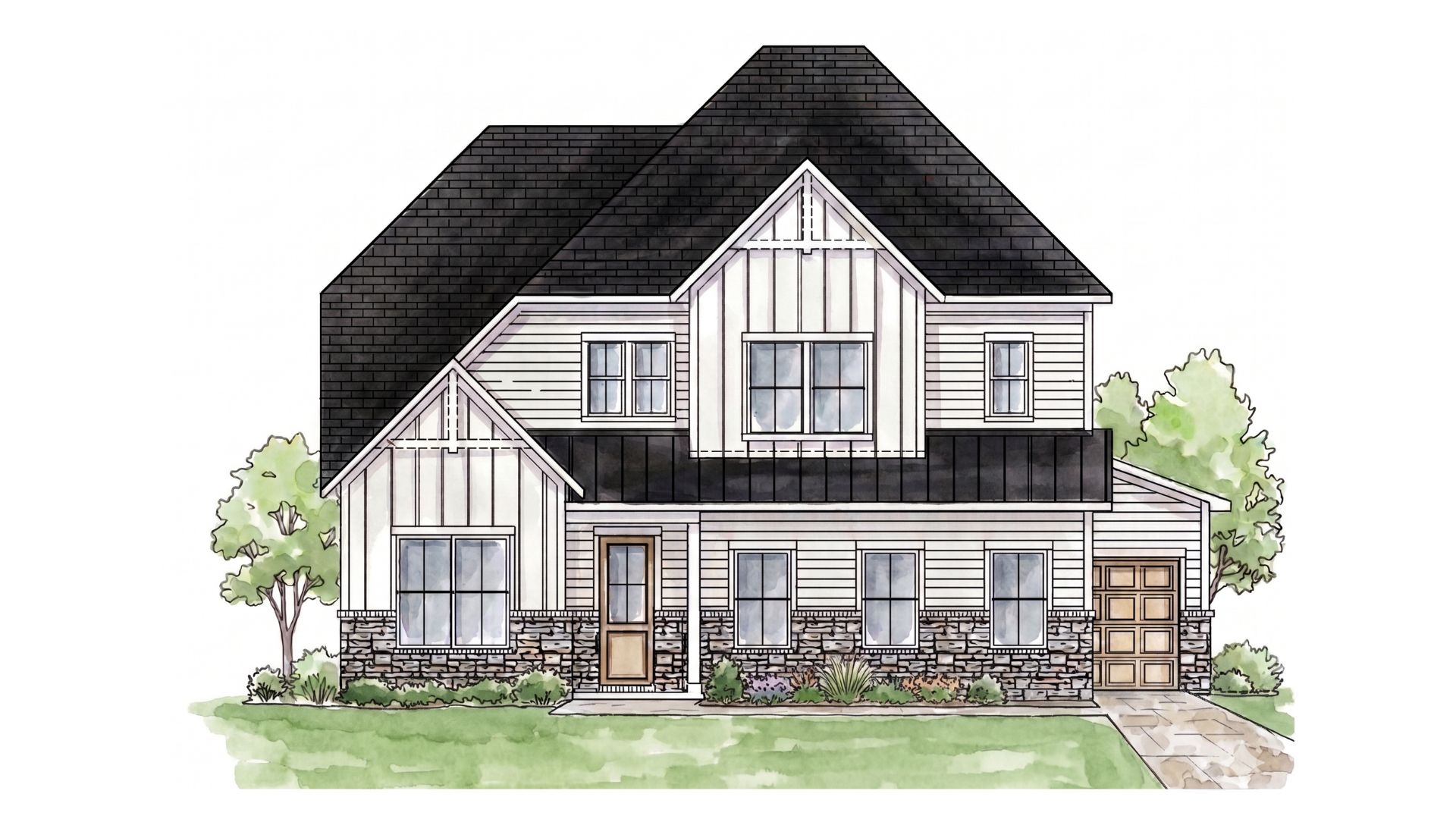 Exterior mockup of home for illustrative purposes only