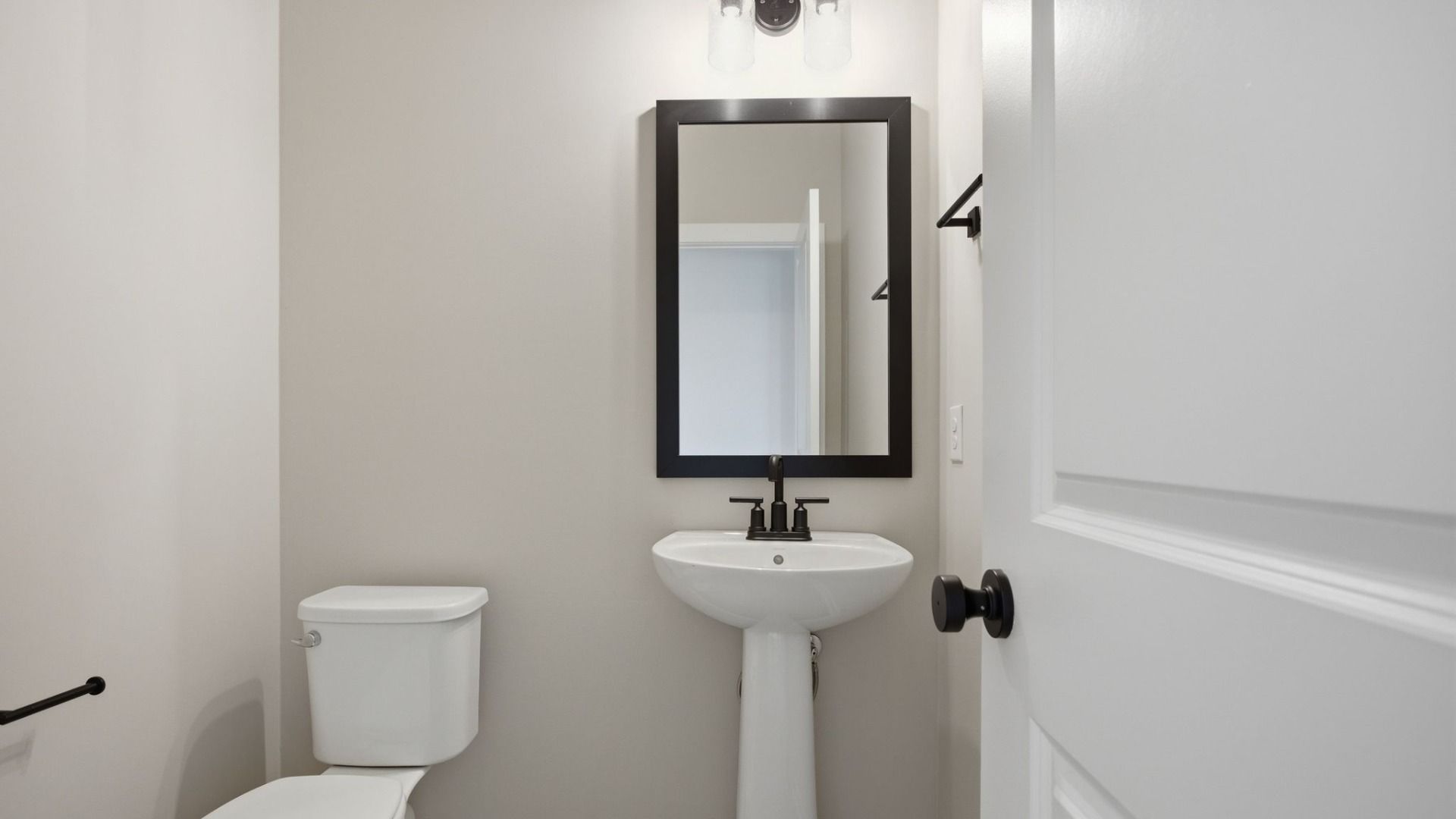 Powder room with toilet