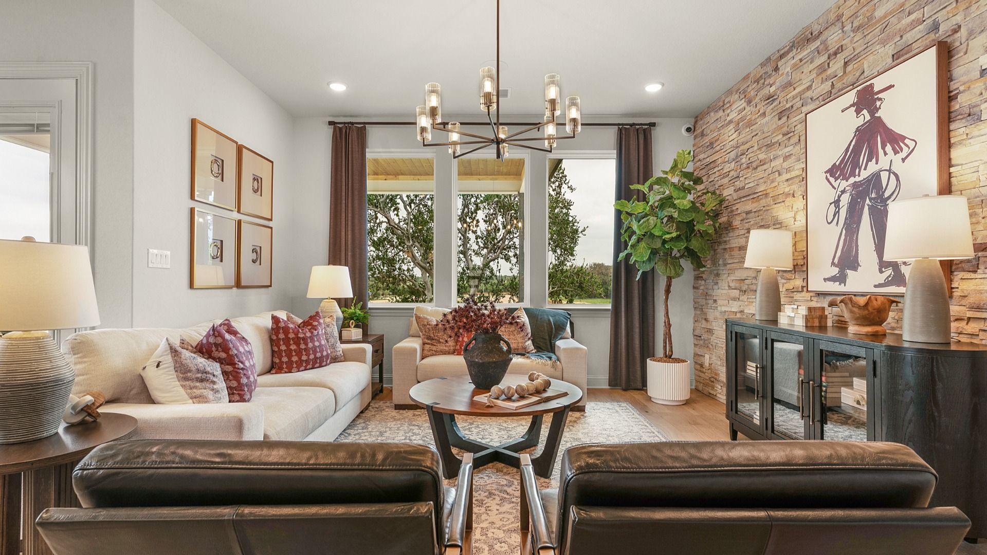Inviting great room designed for relaxation with a warm, open layout.