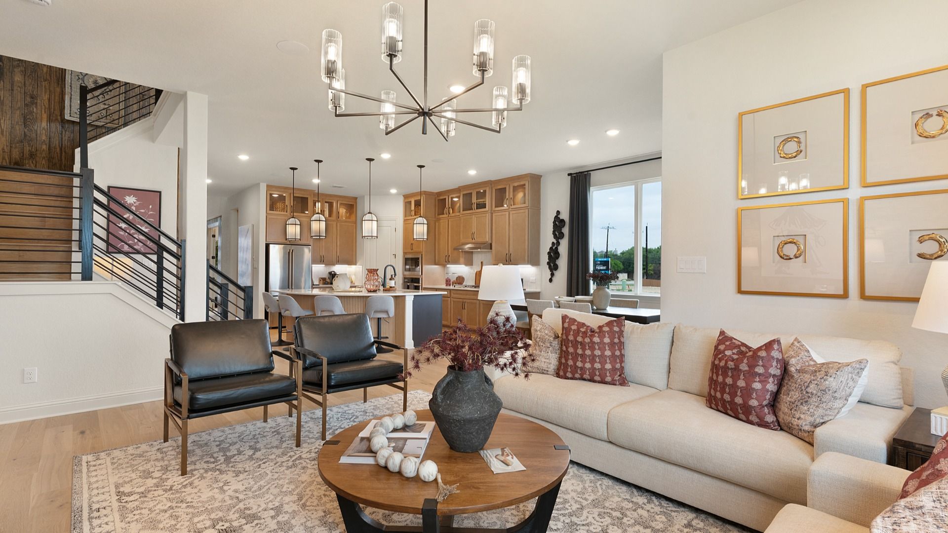 Inviting great room designed for relaxation with a warm, open layout.