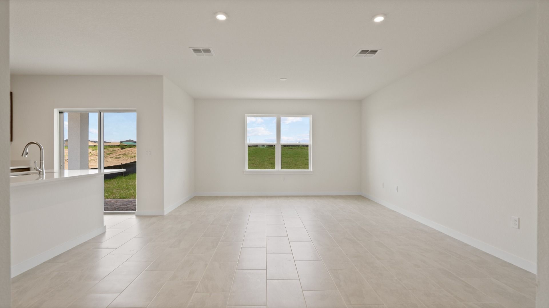 Atwood Floor Plan Living Area by DRB Homes in Liberty Trace New Homes in Haines City, FL
