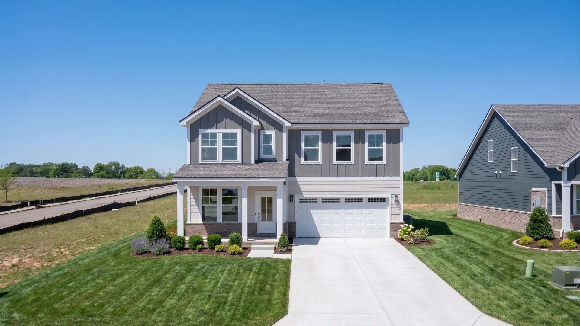 Front Exterior with 2-car garage