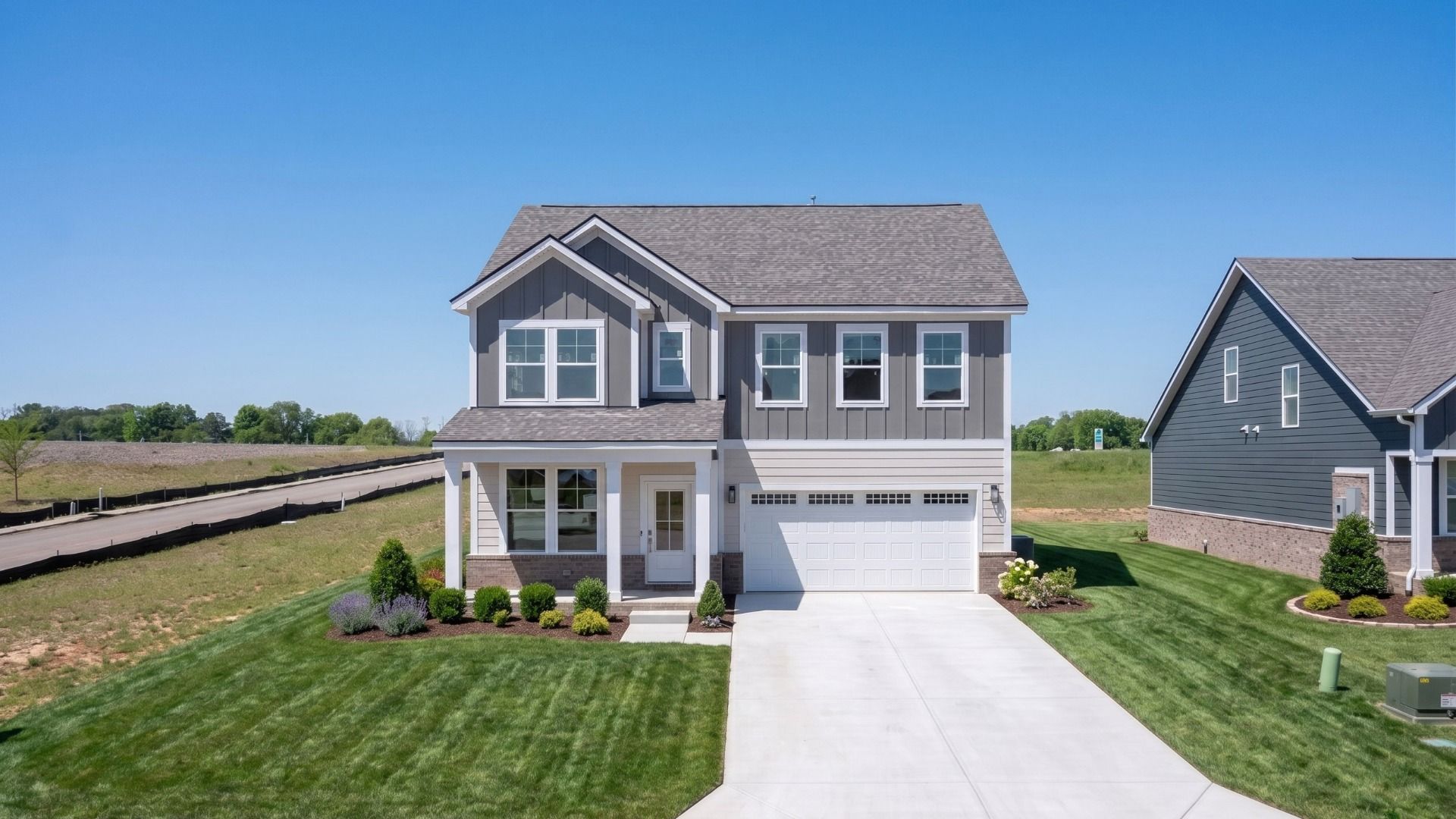Exterior of Pelham plan home built at McClure Farms in Columbia, TN