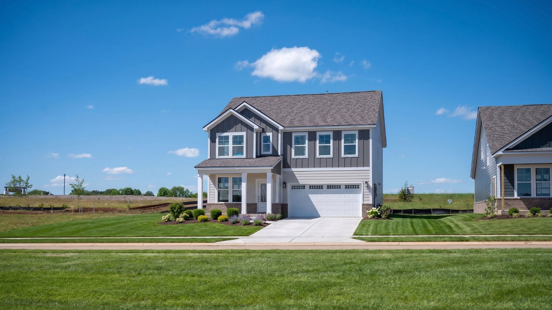 Exterior of Pelham plan home built at McClure Farms in Columbia, TN