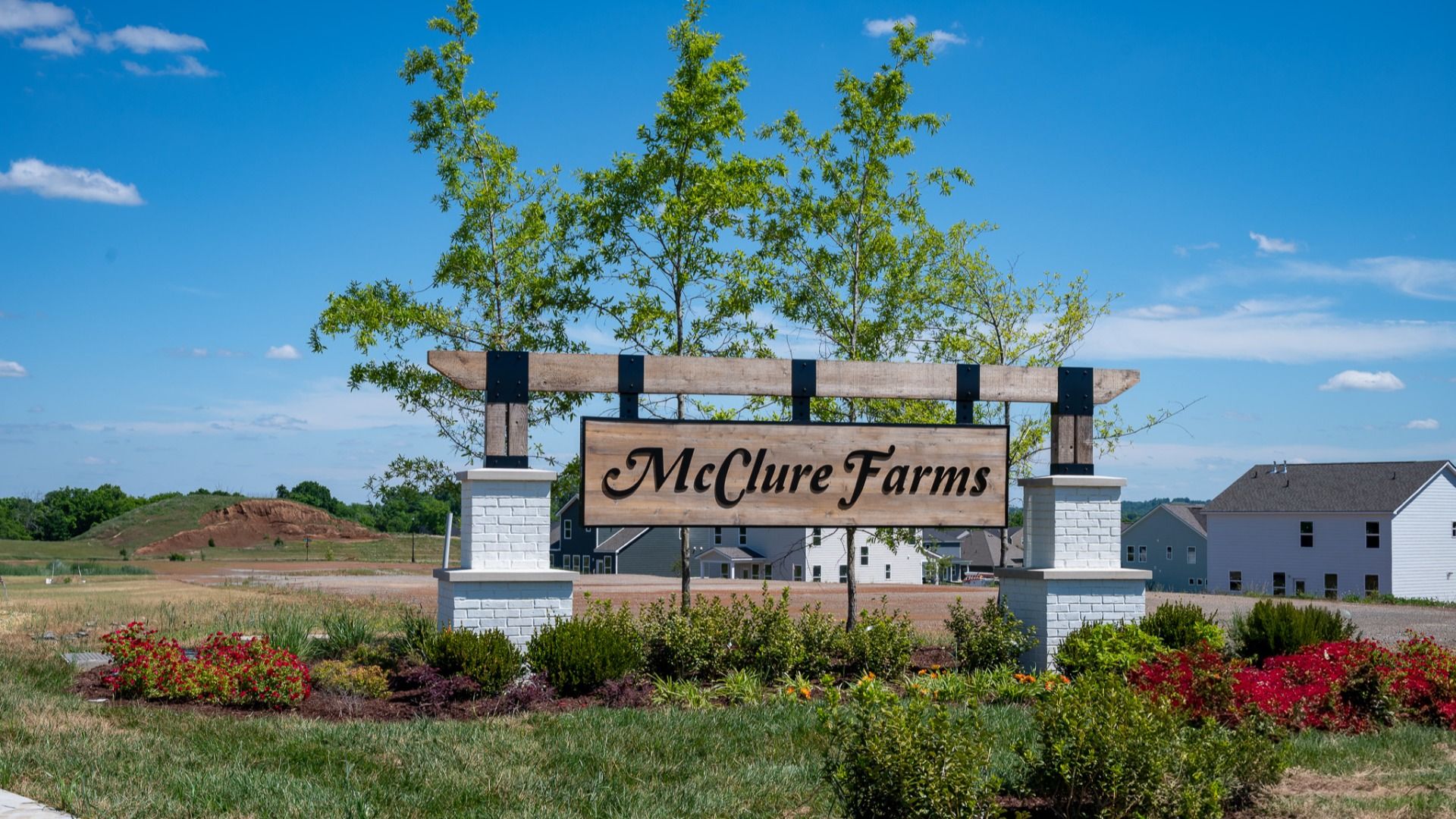 Entry Monument greeting you as you return home to McClure Farms
