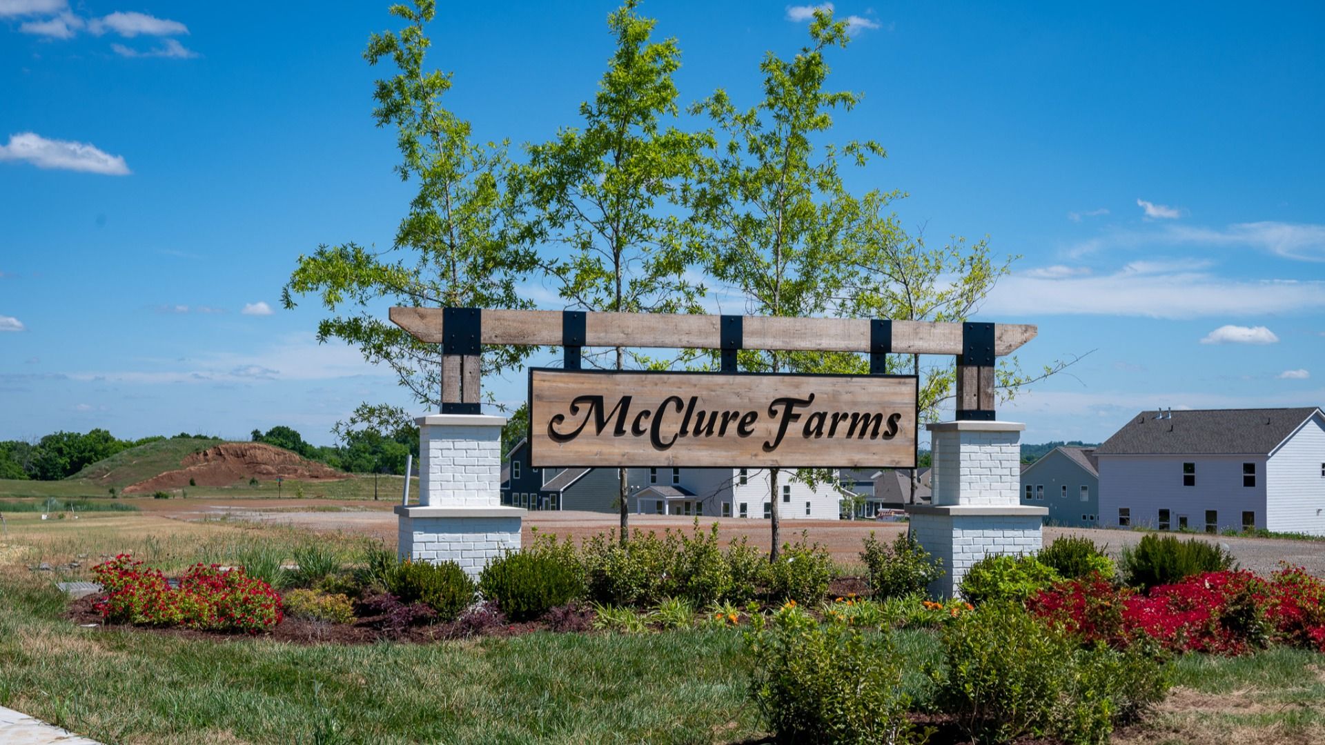 Entry Monument greeting you as you return home to McClure Farms