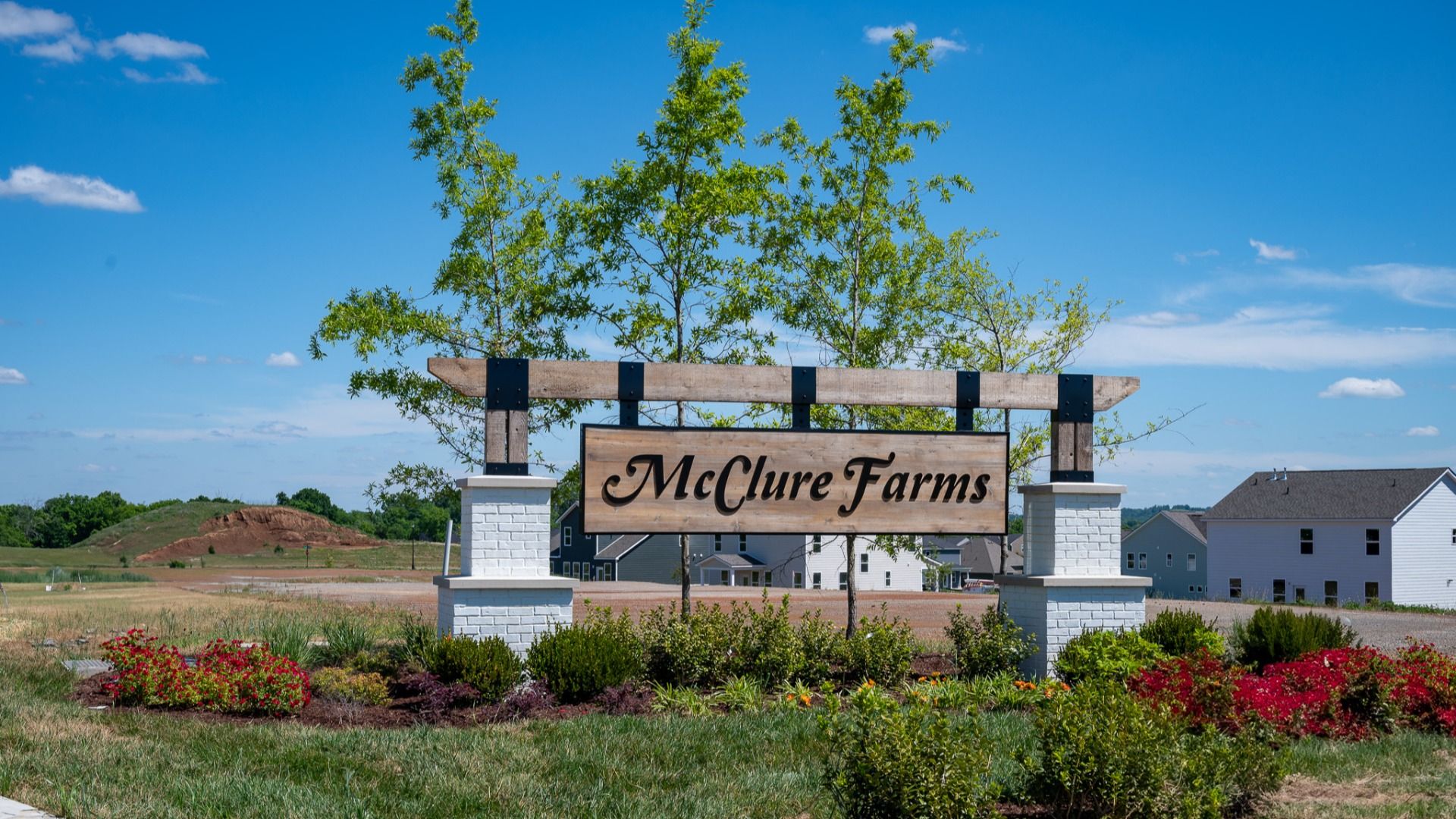 Entry Monument greeting you as you return home to McClure Farms