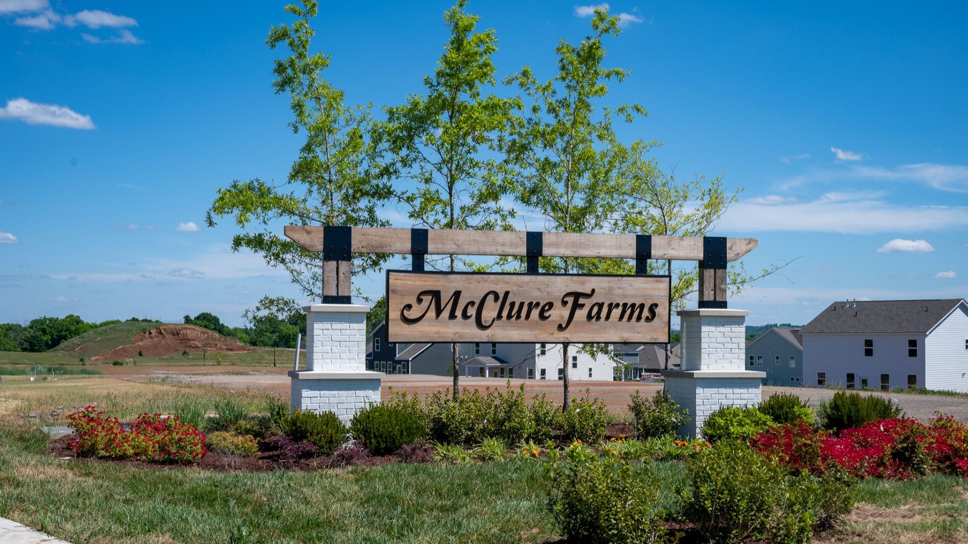 Entry Monument greeting you as you return home to McClure Farms