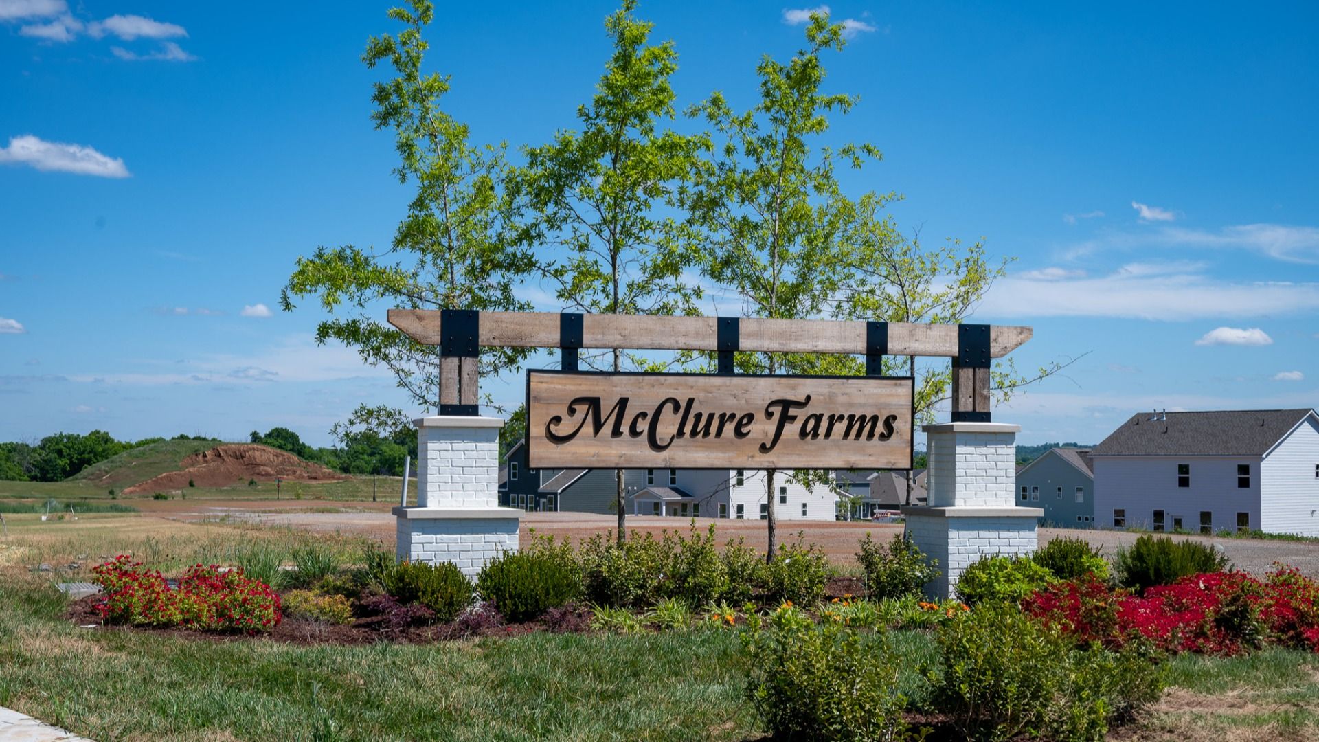 Entry Monument greeting you as you return home to McClure Farms