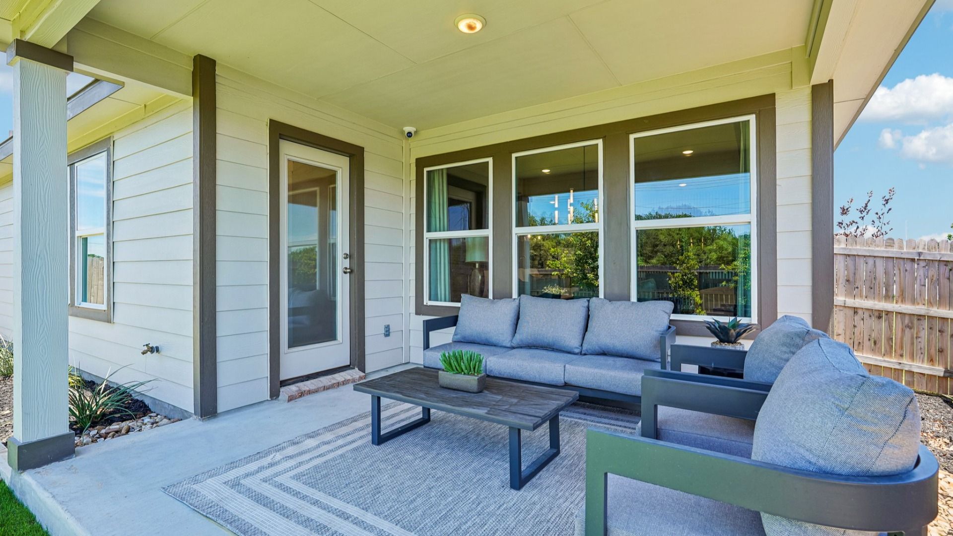 Covered Patio offers a shady retreat during the warmer summer months