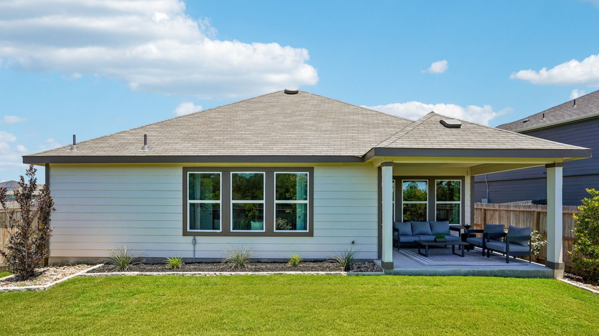 Covered Patio offers a shady retreat during the warmer summer months