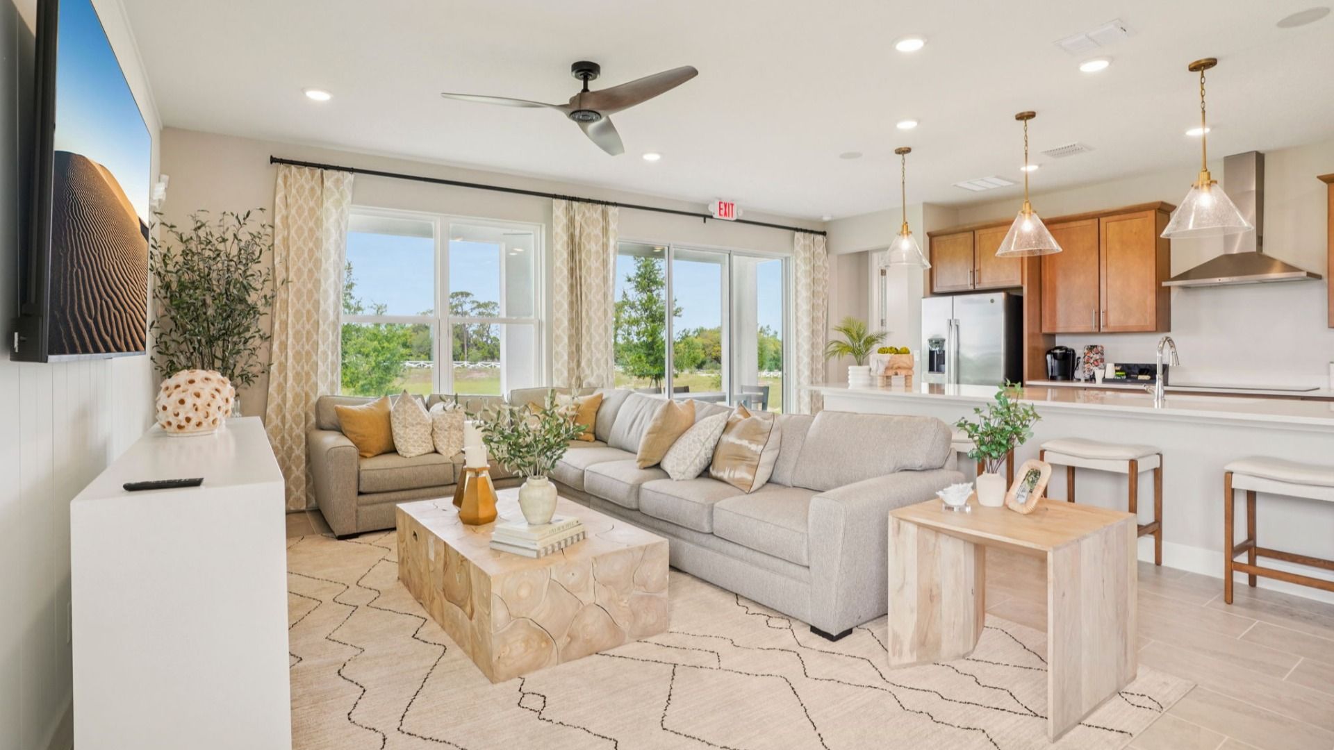 DRB Homes Living Area in New Home Community Ardisia Park in New Smyrna Beach by DRB Homes