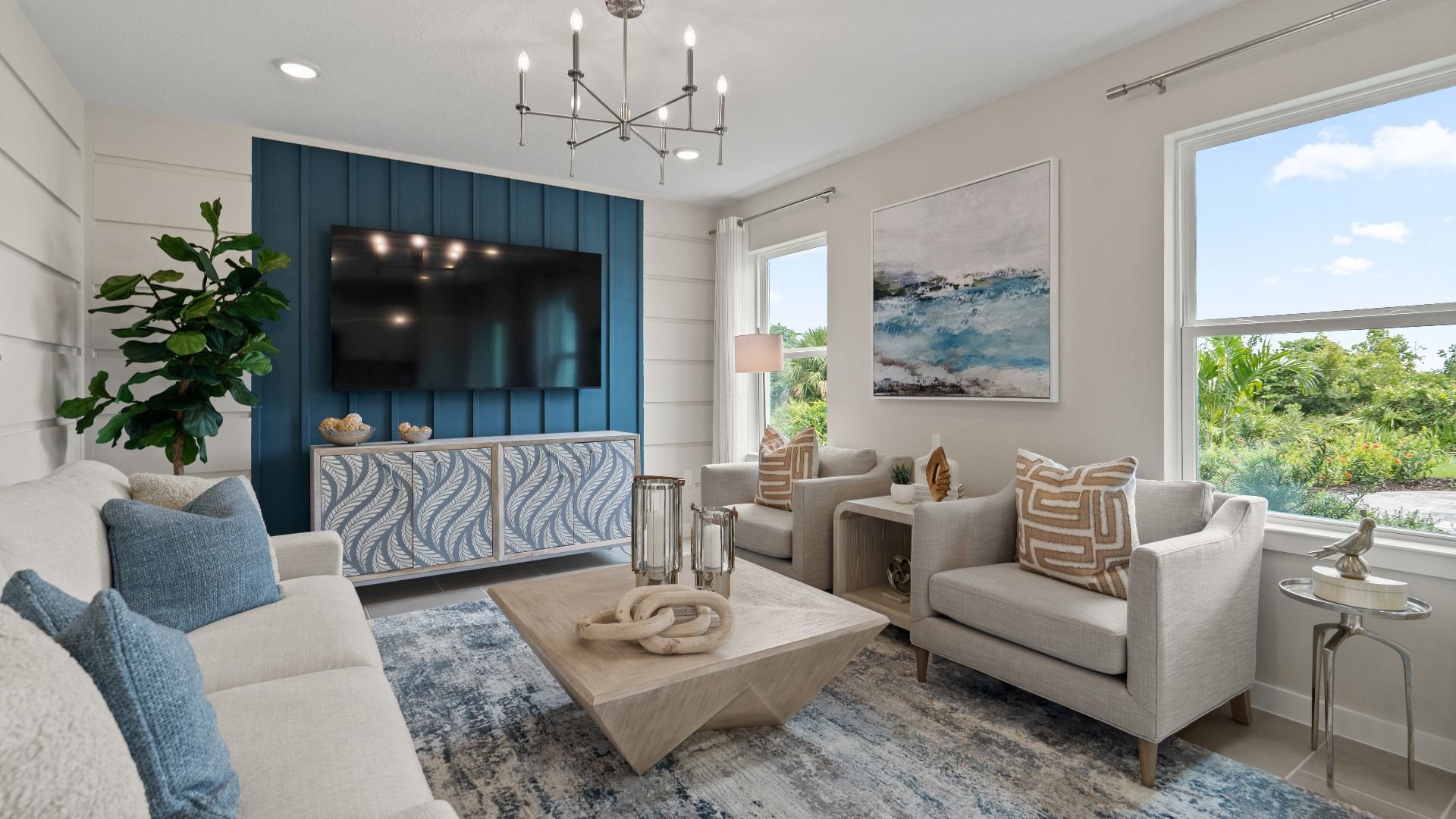 Living Area in Ponte Vedra New Home Plan in Hamilton Bluff in Haines City, FL by DRB Homes