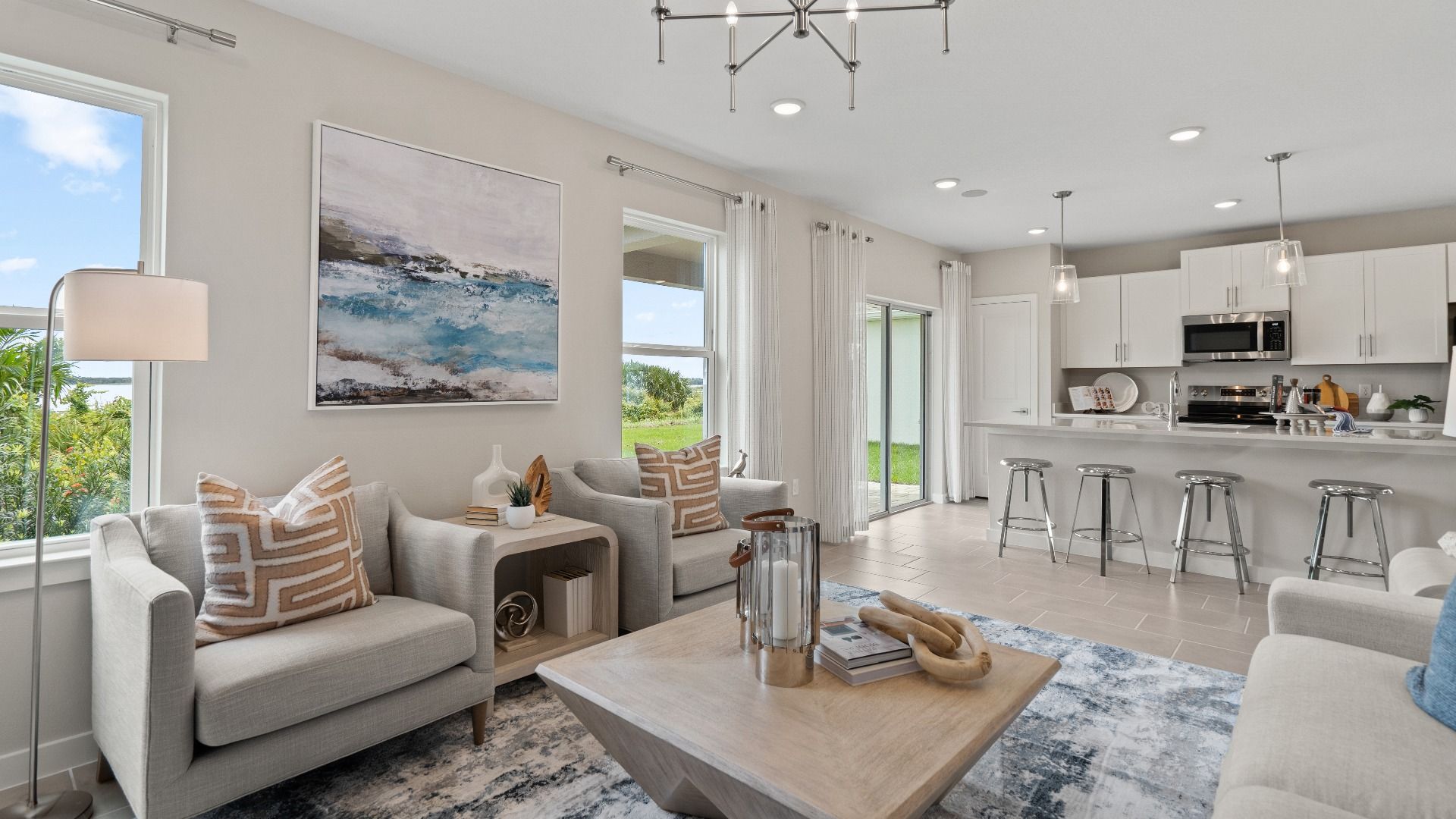 Living Area in Ponte Vedra New Home Plan in Hamilton Bluff in Haines City, FL by DRB Homes