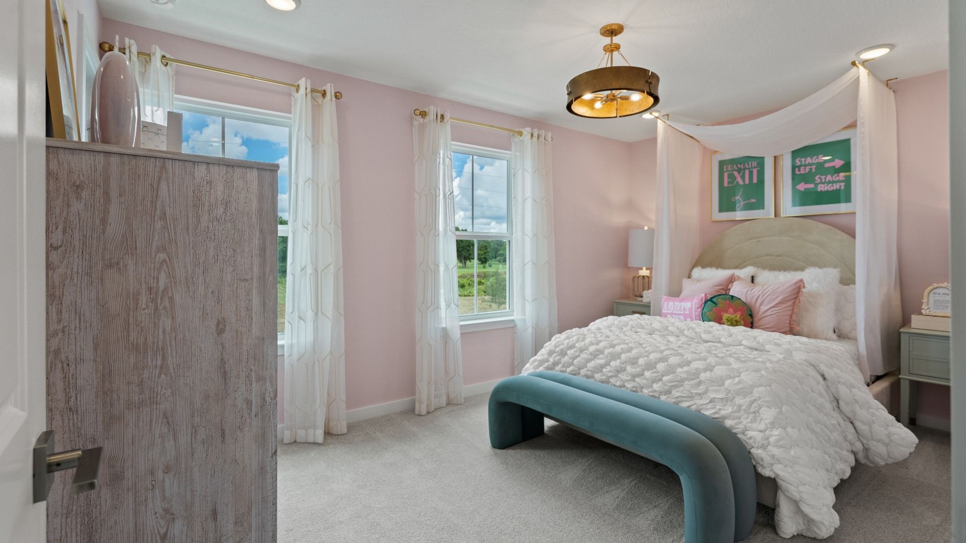 Second Level Third Bedroom in Ponte Vedra New Home Plan in Hamilton Bluff in Haines City, FL by DRB Homes