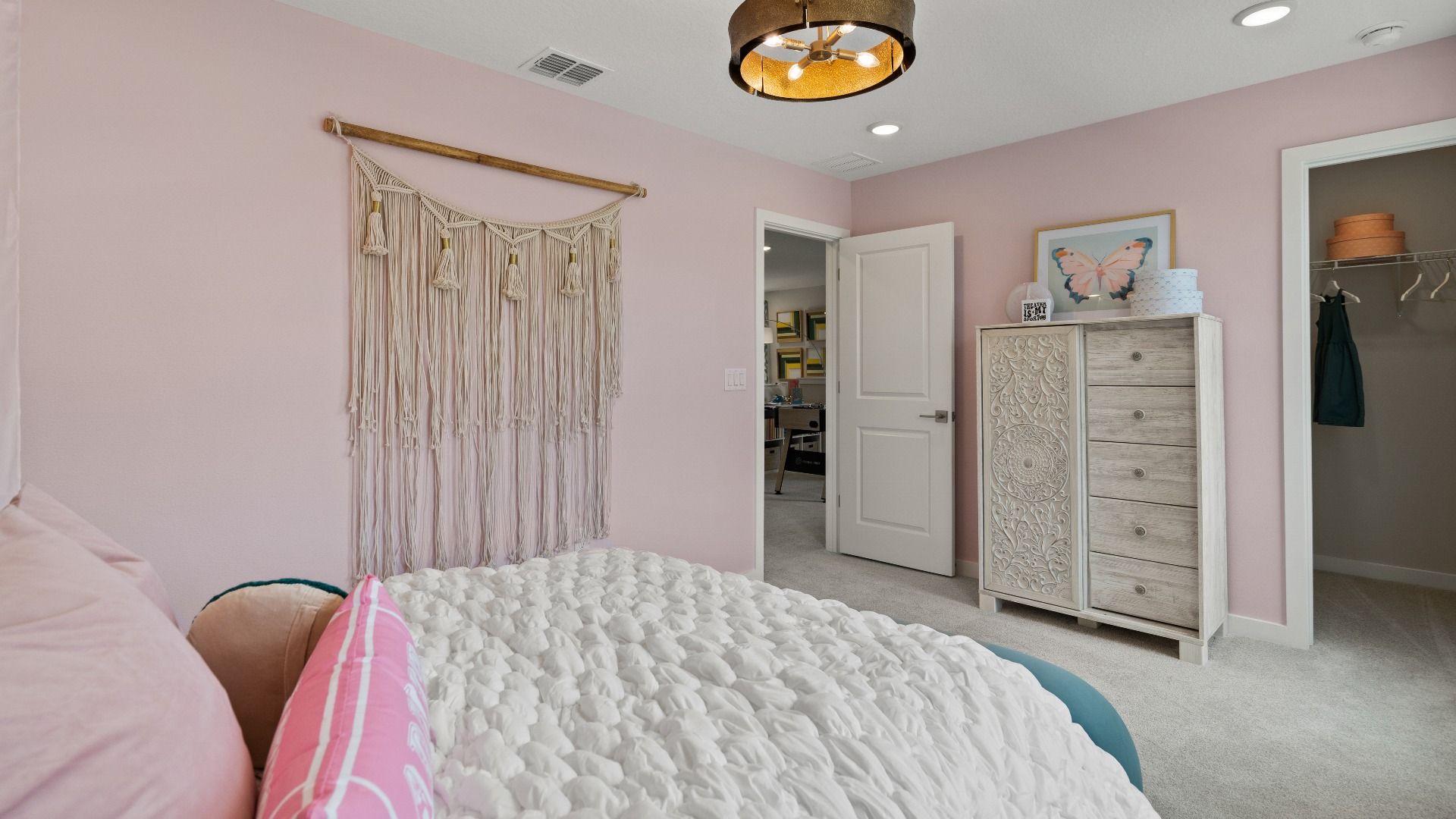 Second Level Third Bedroom in Ponte Vedra New Home Plan in Hamilton Bluff in Haines City, FL by DRB Homes
