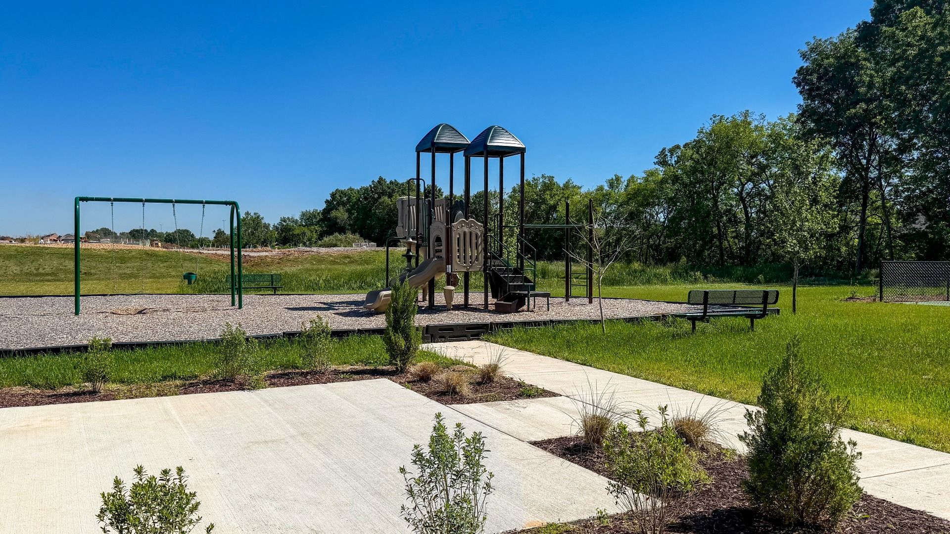 Playground with Swing Set