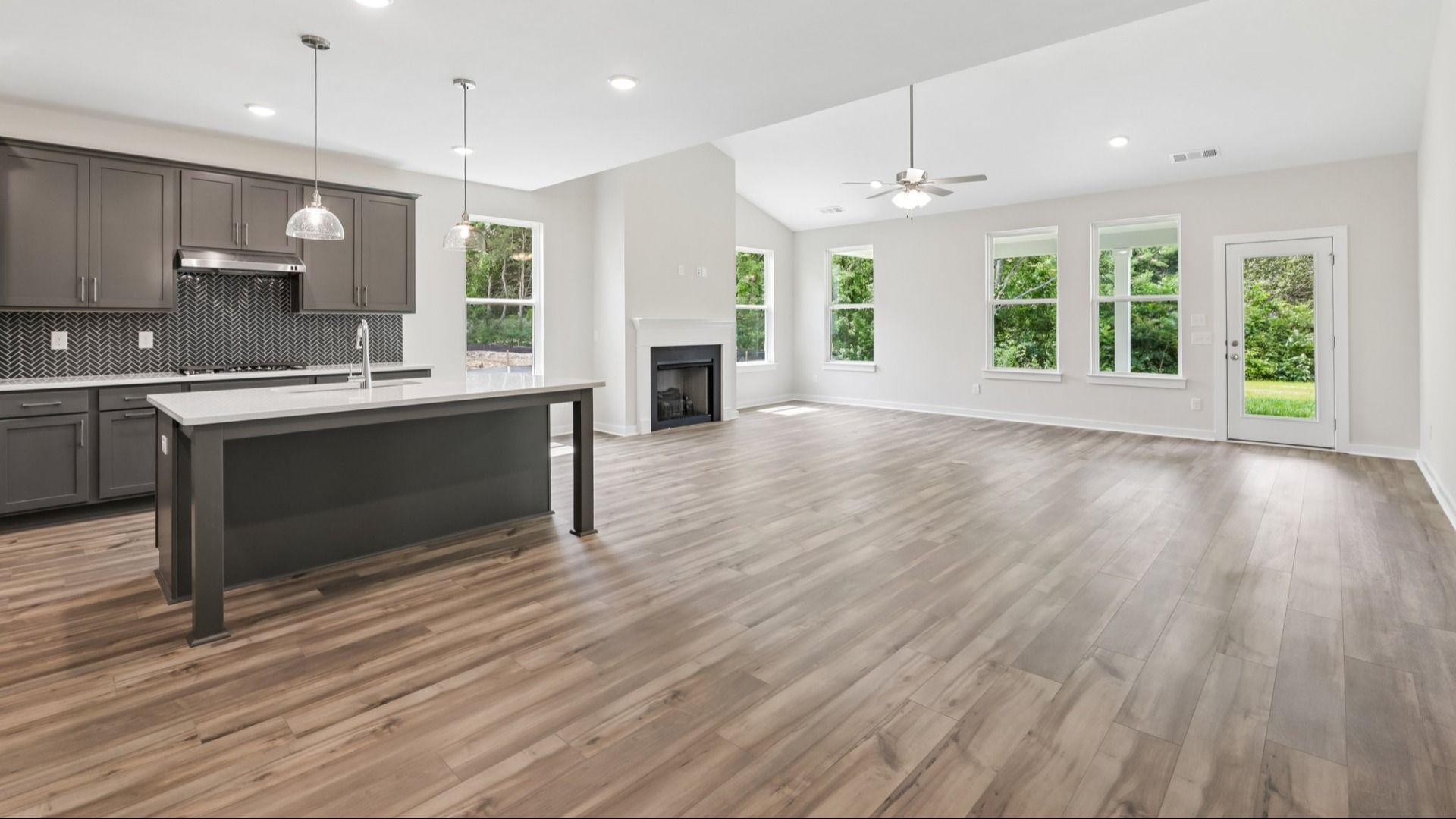 View of Kitchen and Gathering Room